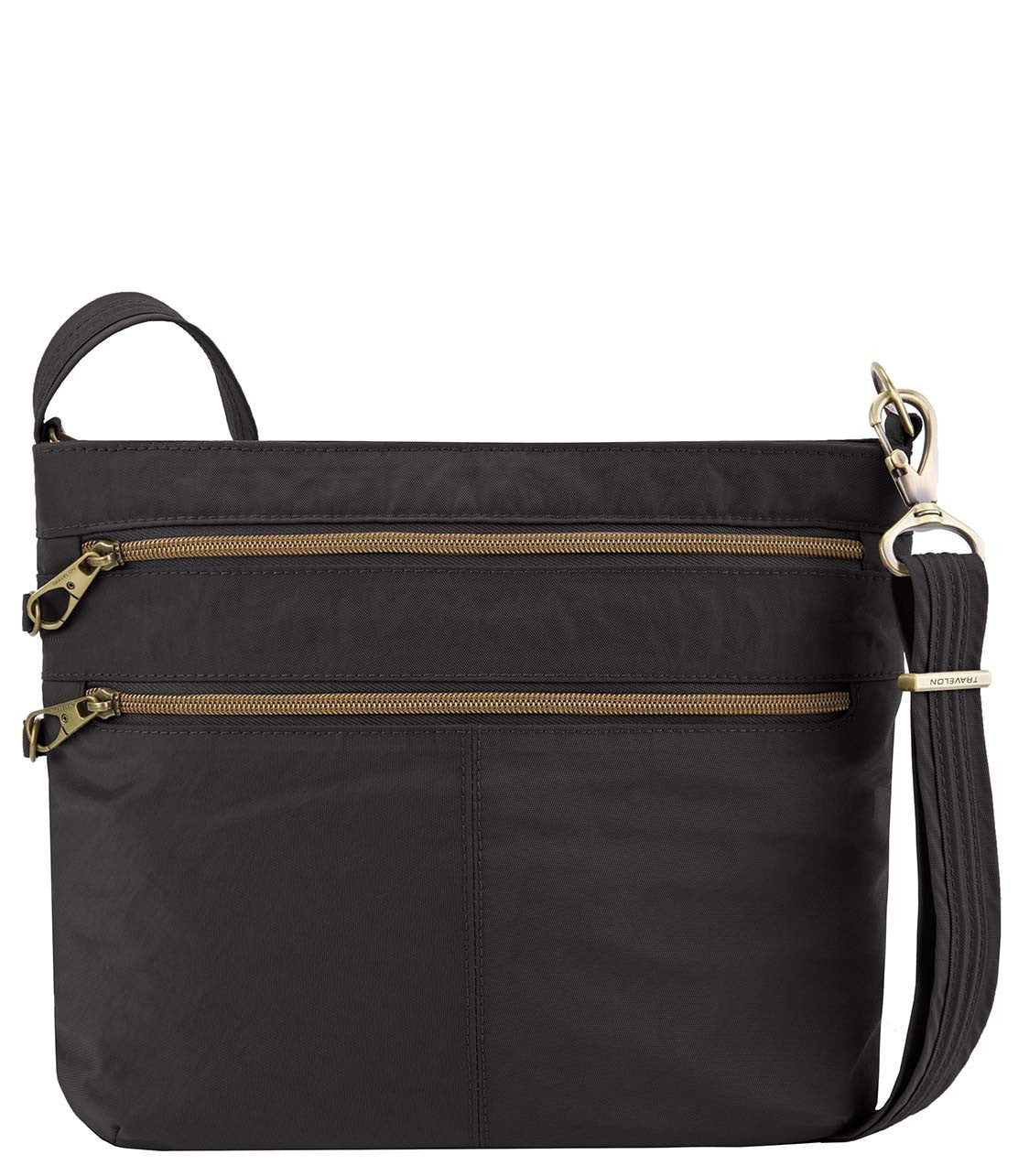 TRAVELONAnti-Theft Signature Double Zip Crossbody Bag
