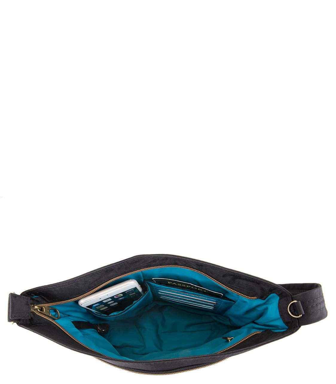 TRAVELONAnti-Theft Signature Double Zip Crossbody Bag