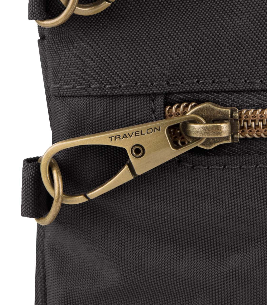 TRAVELONAnti-Theft Signature Double Zip Crossbody Bag