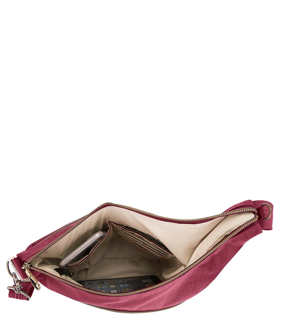 TRAVELONAnti-Theft Signature 3-Compartment Crossbody Bag