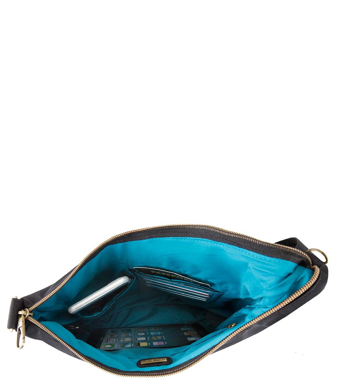 TRAVELONAnti-Theft Signature 3-Compartment Crossbody Bag