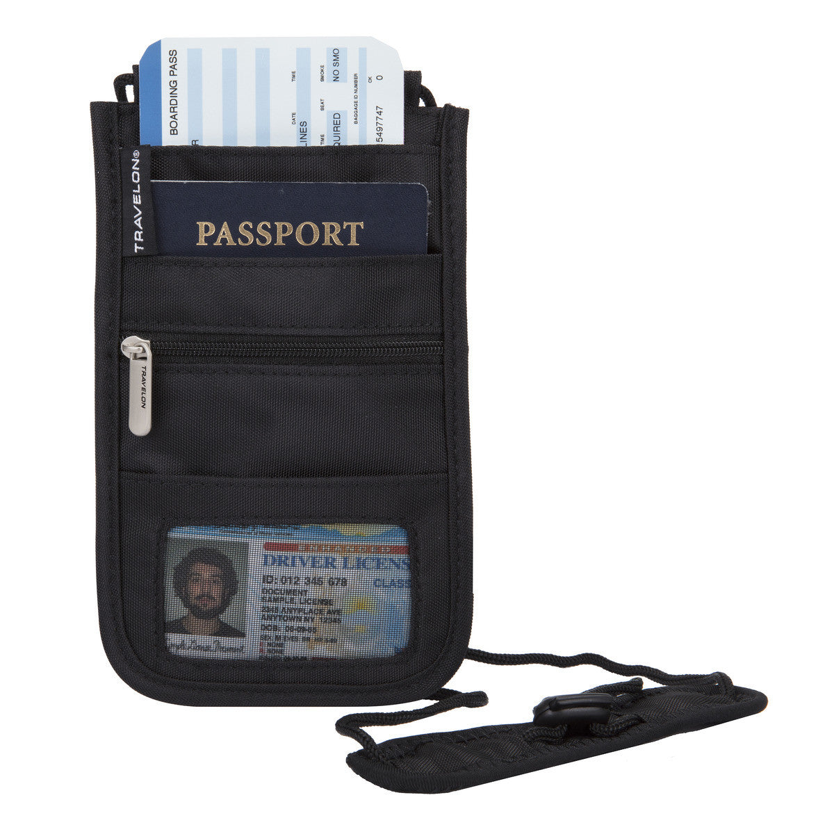 TRAVELONRFID-Blocking Classic Deluxe Boarding Pouch