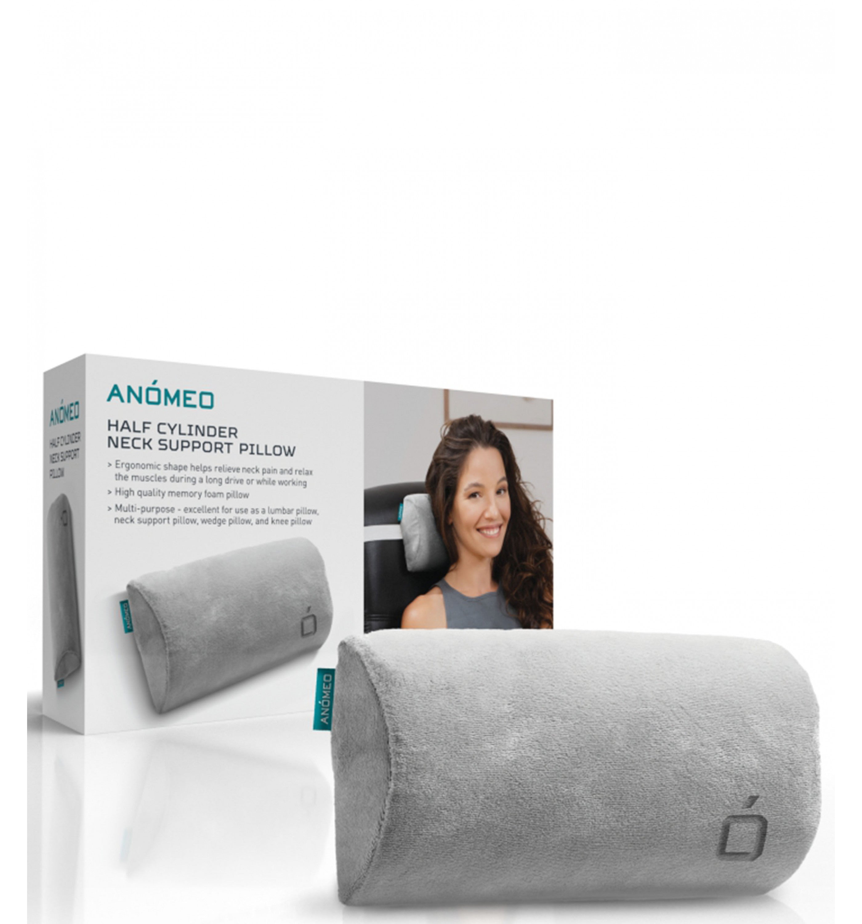 ANOMEOHalf Cylinder Neck Support Pillow Memory Foam