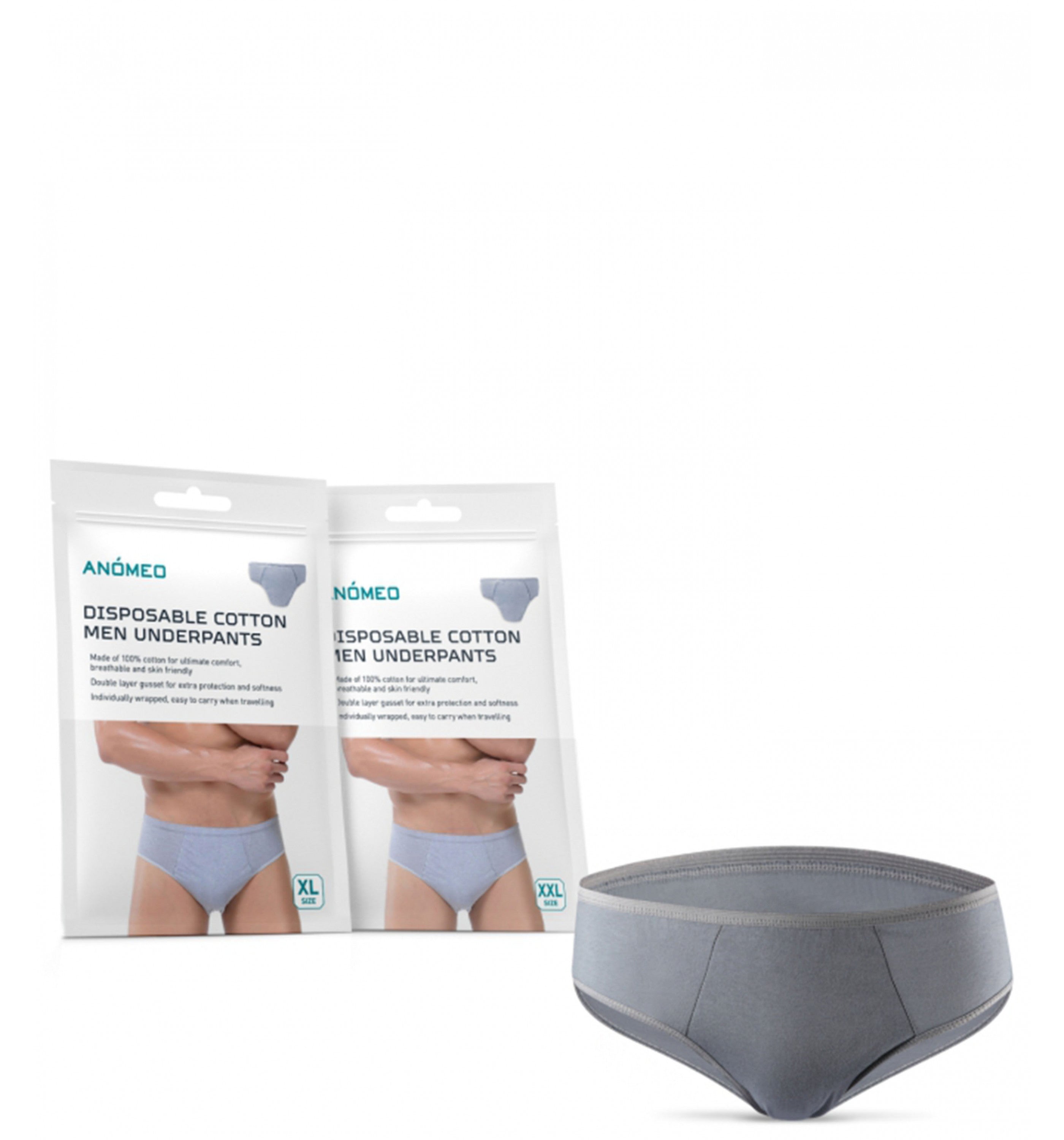 ANOMEOHigh Quality Disposable Underpants / Underwear for Men - 100% Cotton, 5 pcs in 1 pack
