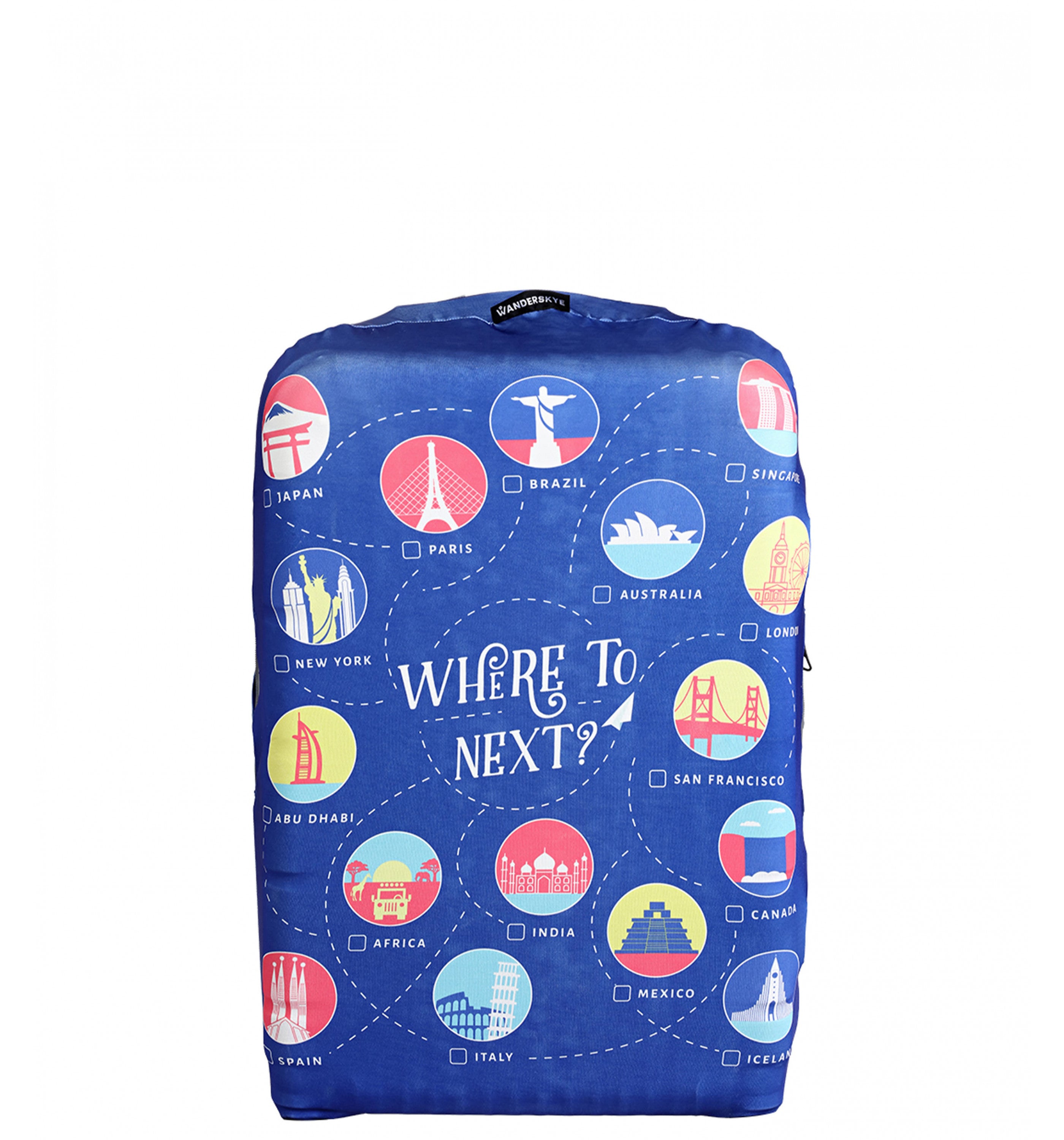 WANDERSKYEWanderskye Luggage Cover - Where to Next (Medium) Accessories