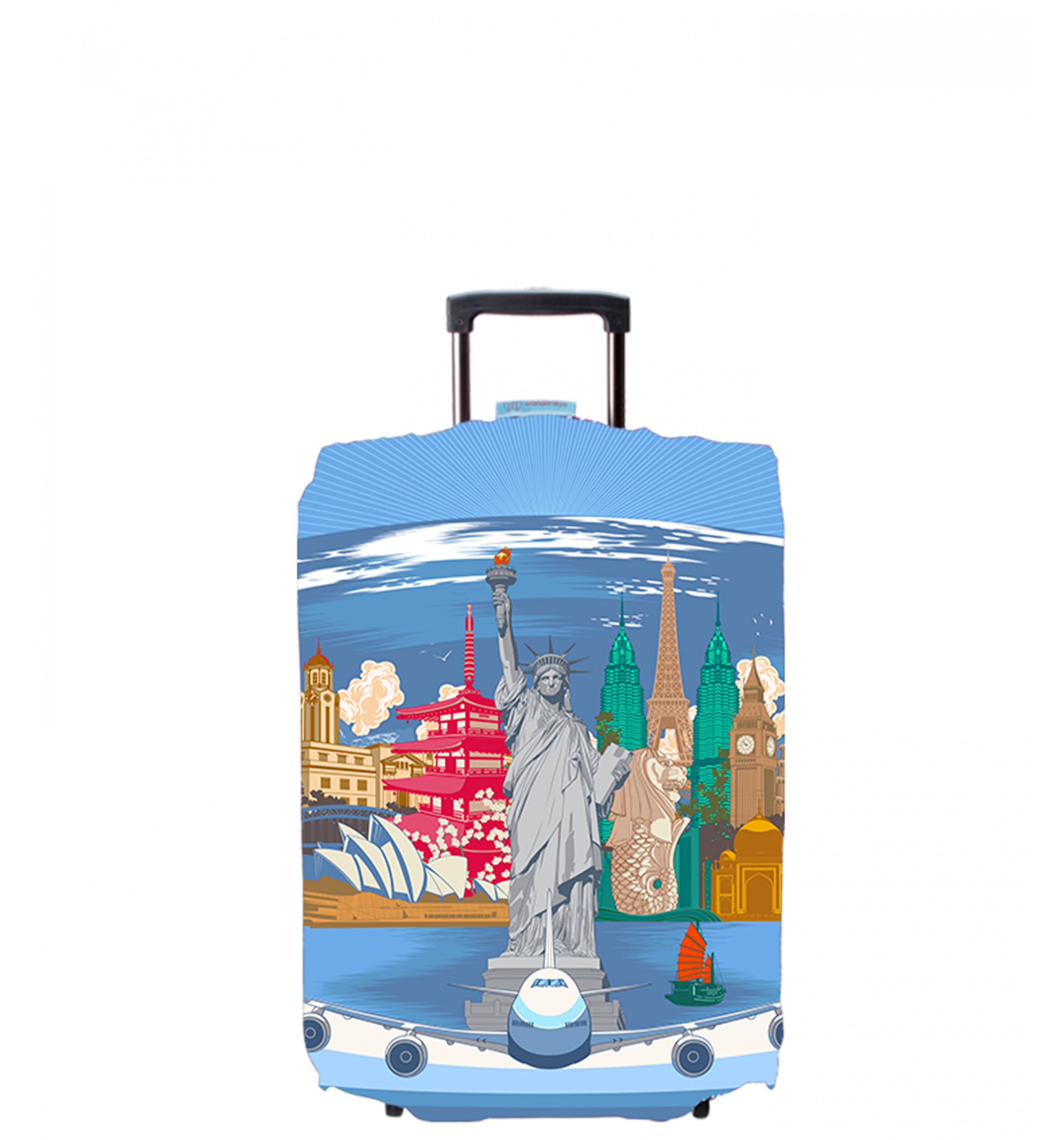 WANDERSKYEWanderskye Luggage Cover - Around the World (Small) Accessories