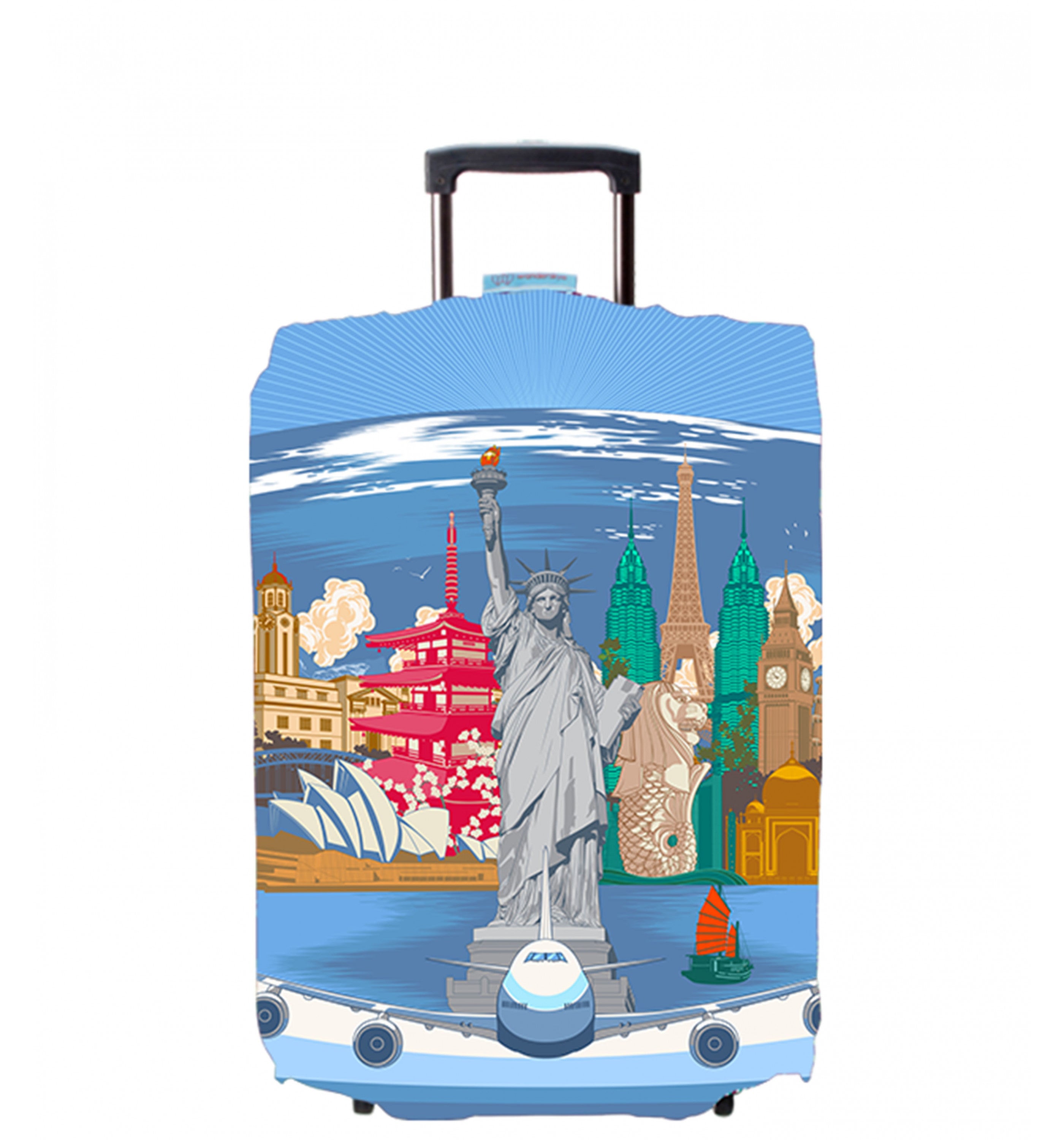 WANDERSKYEWanderskye Luggage Cover - Around the World (Medium) Accessories