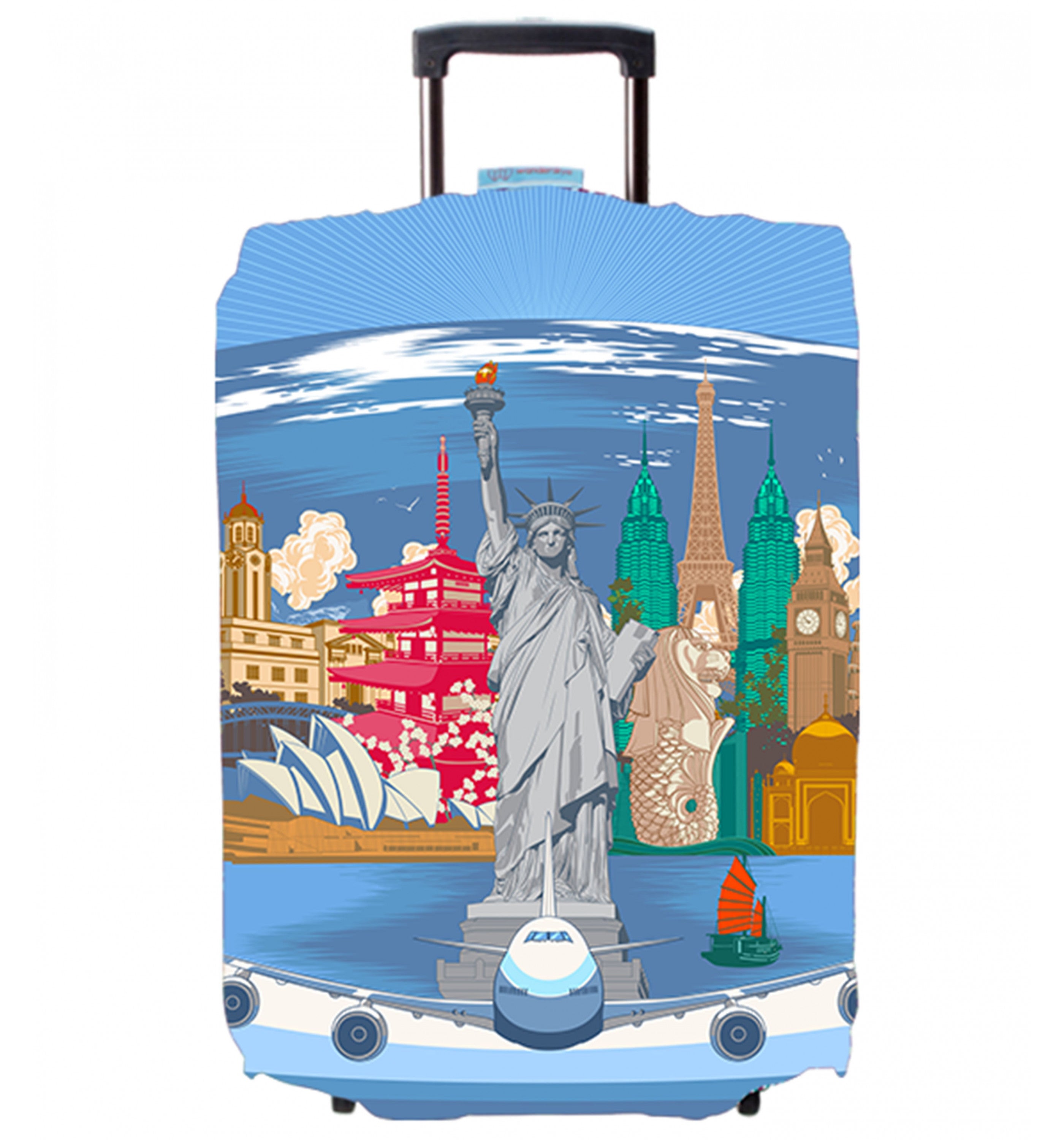 WANDERSKYEWanderskye Luggage Cover - Around the World (Large) Accessories