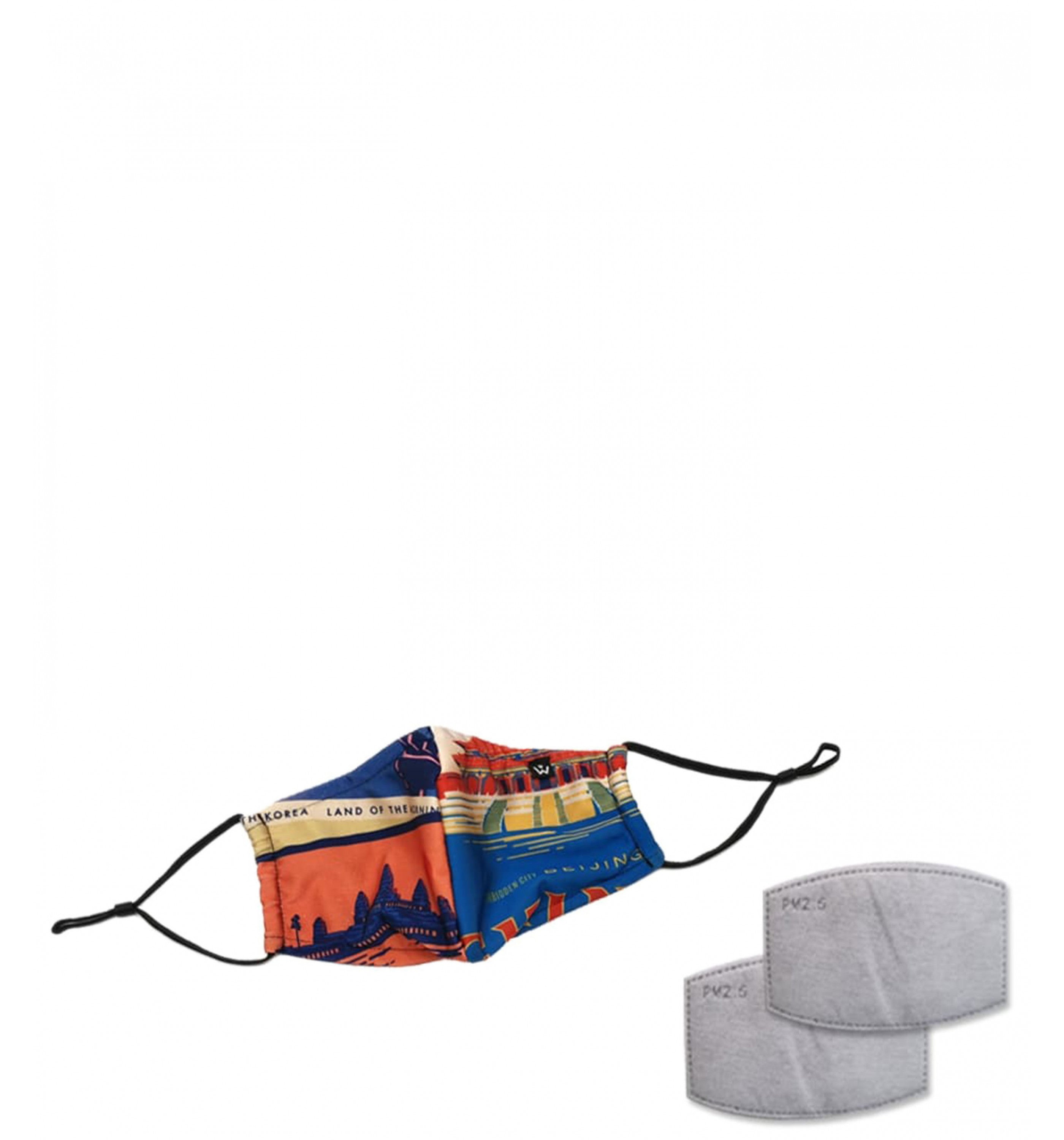 WANDERSKYEWanderskye Face Mask with Two Filters - World Postcards Accessories