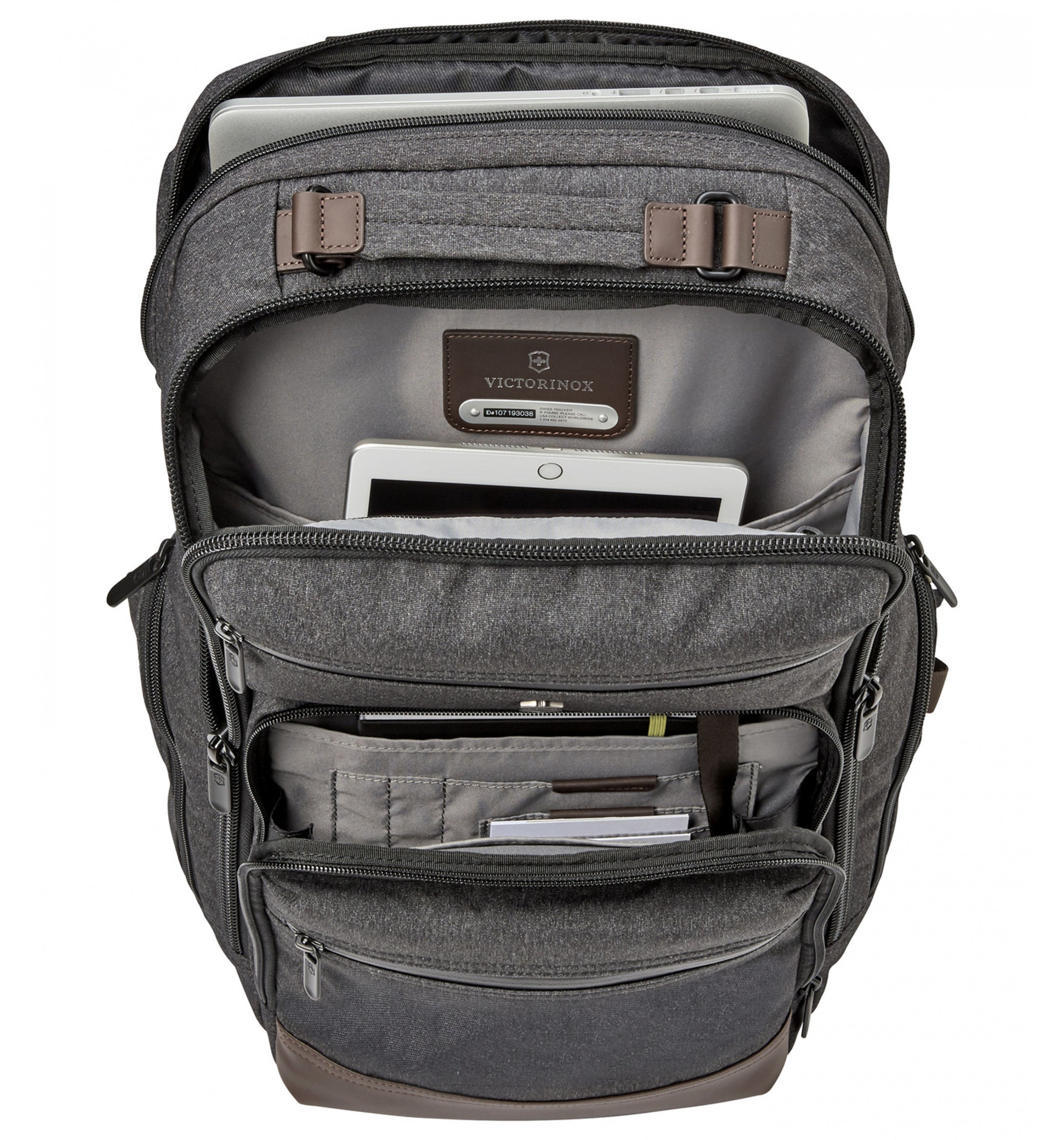 VICTORINOXARCHITECTURE URBAN BUSINESS-RATH BACKPACKGREY/BROWN 17IN