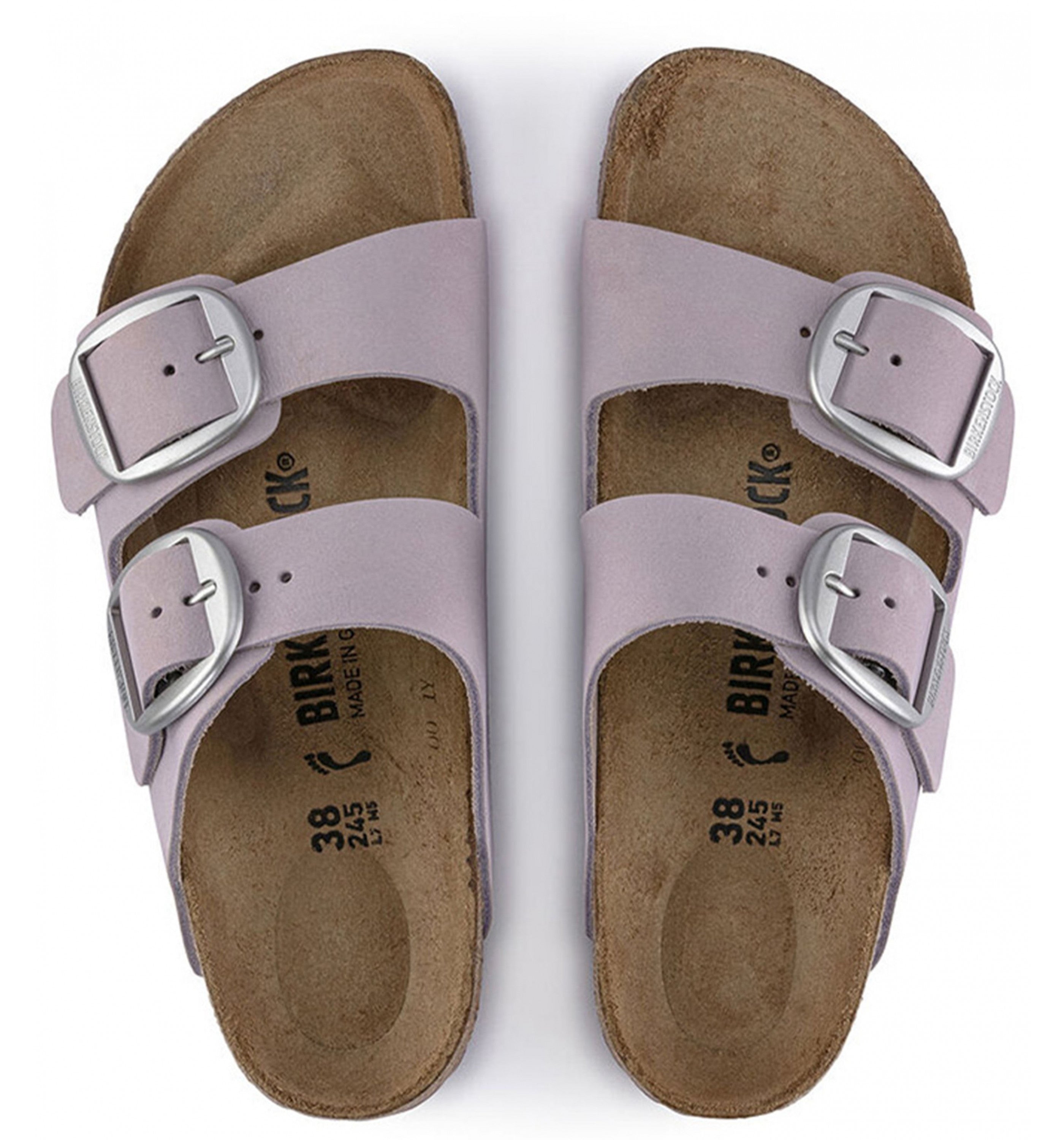 BIRKENSTOCKArizona Big Buckle Nubuck Womens Yomo Lilac