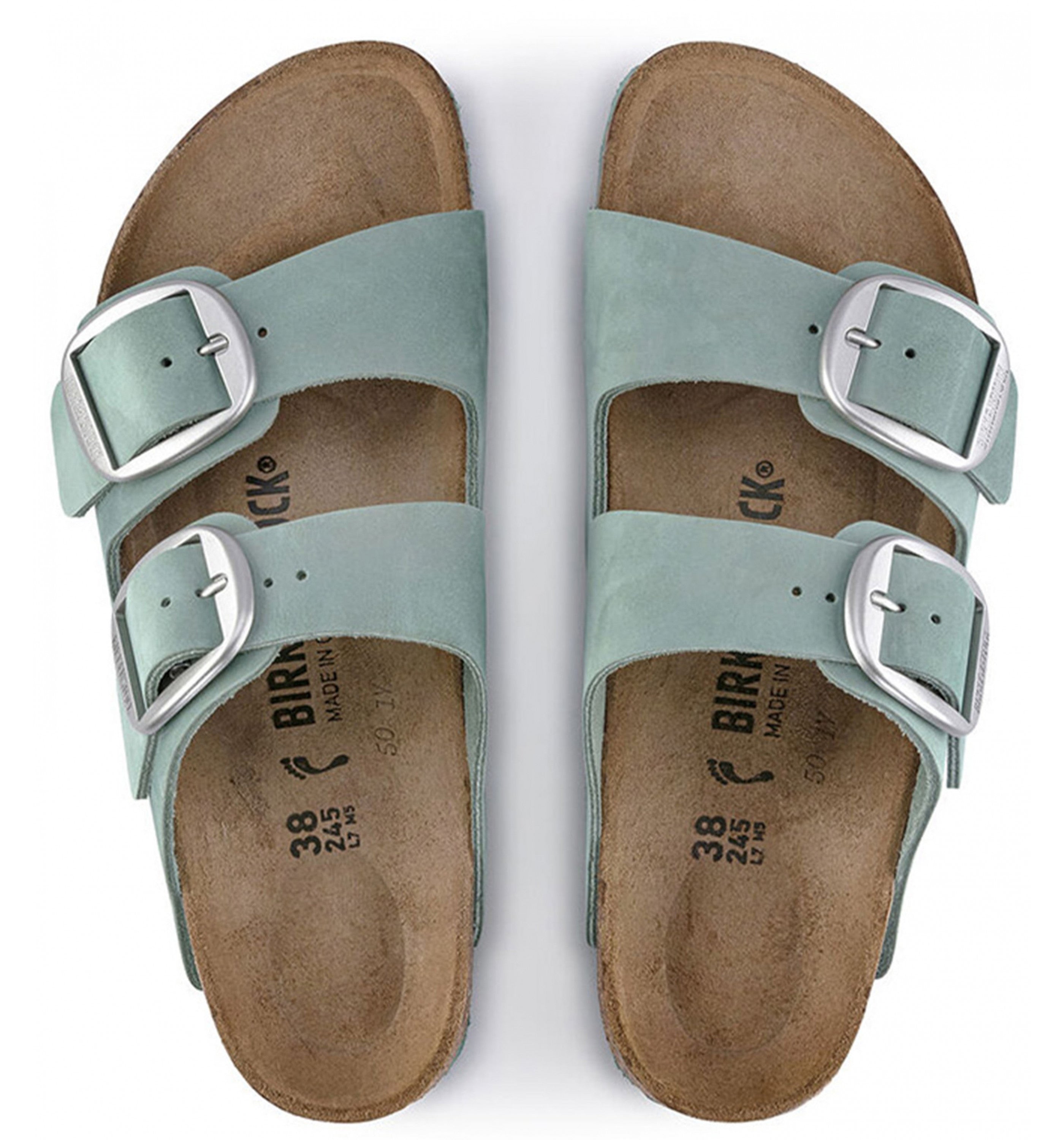 BIRKENSTOCKArizona Big Buckle Nubuck Womens Beryl