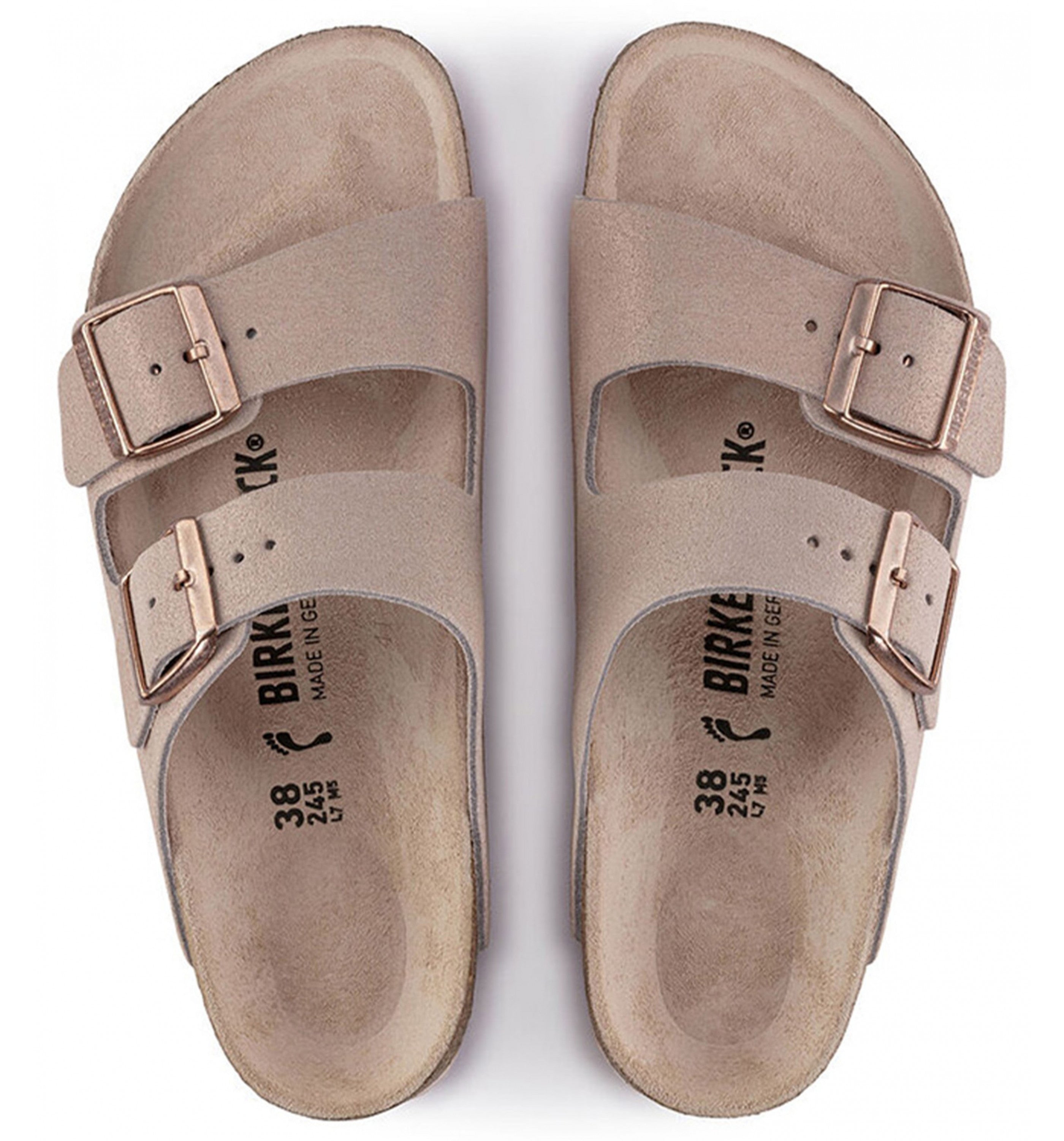 BIRKENSTOCKArizona Shimmering Leather Womens Light Rose