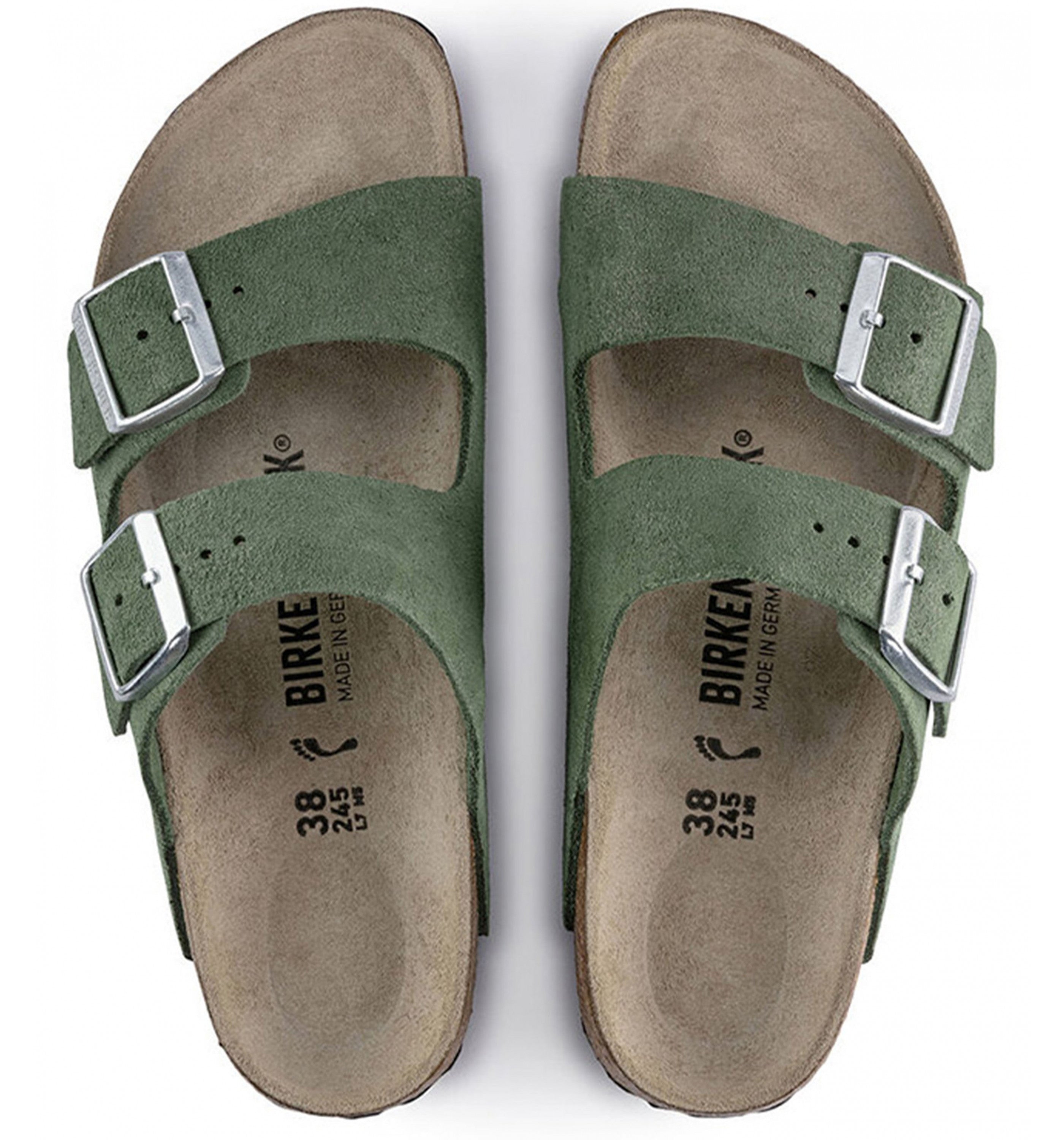 BIRKENSTOCKArizona Shimmering Leather Womens Thyme