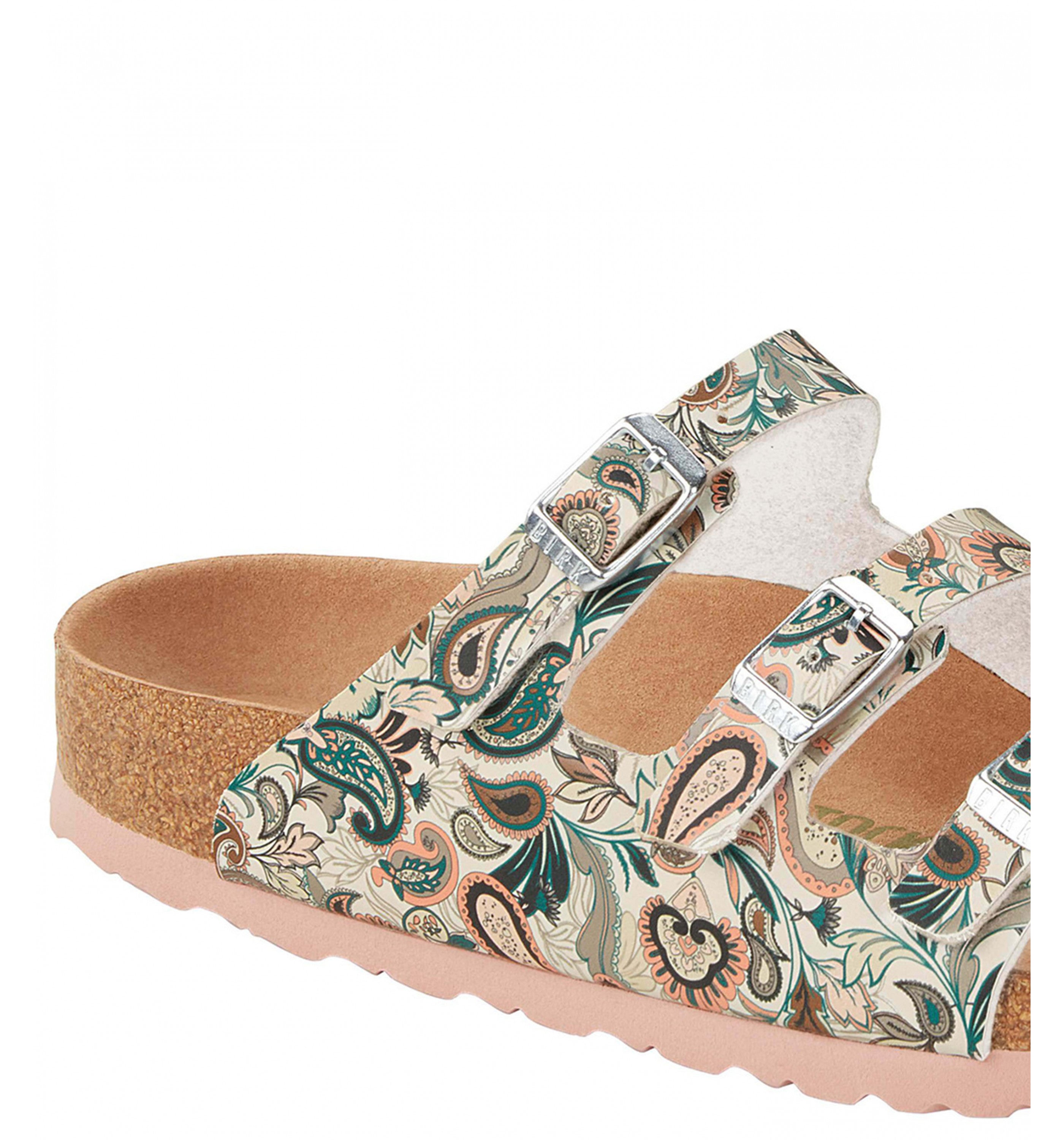 BIRKENSTOCKFlorida Paisley Pattern (Vegan) Womens Paisley Light Rose
