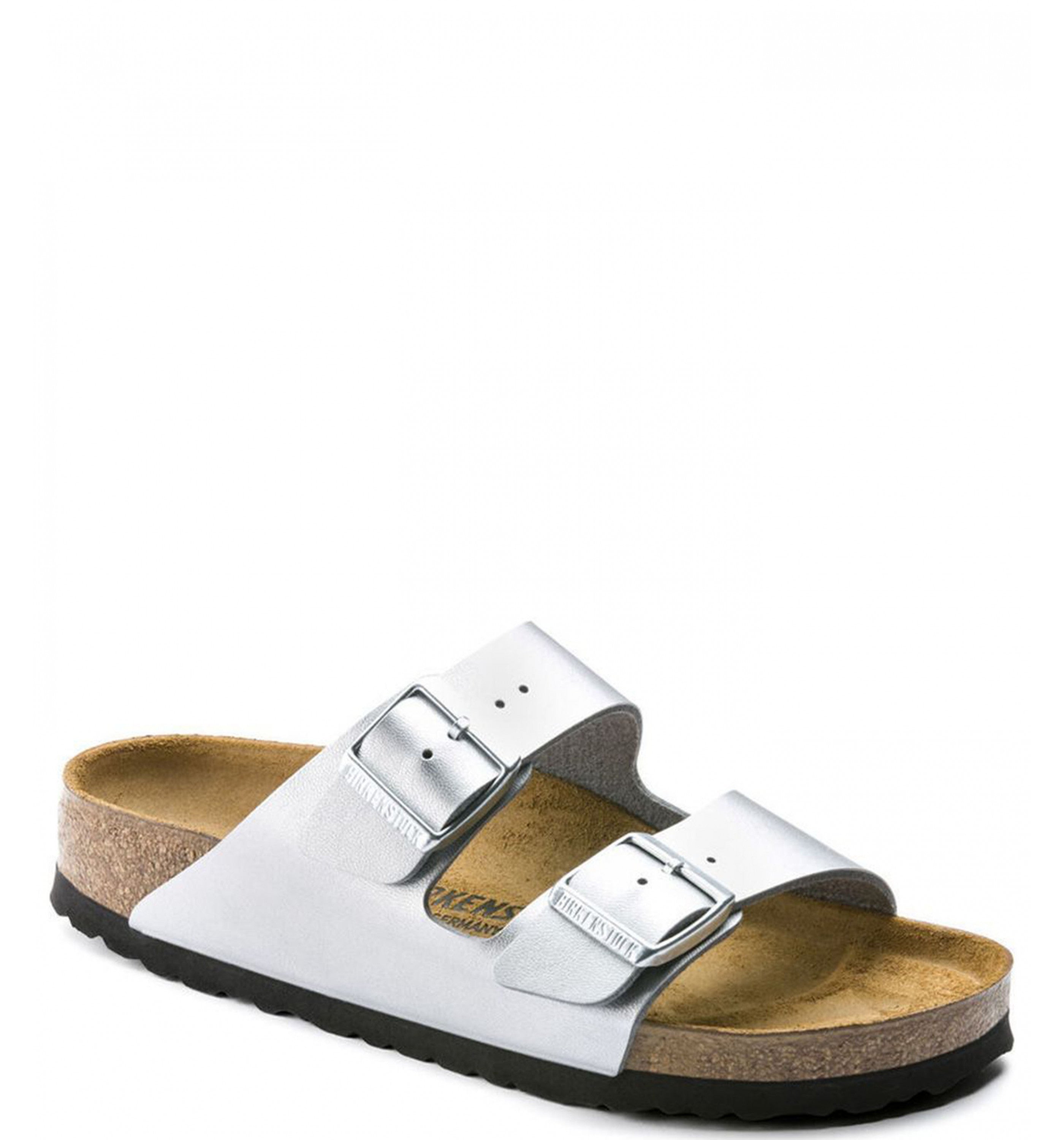 BIRKENSTOCKArizona Birko-Flor Metallic Womens Silver