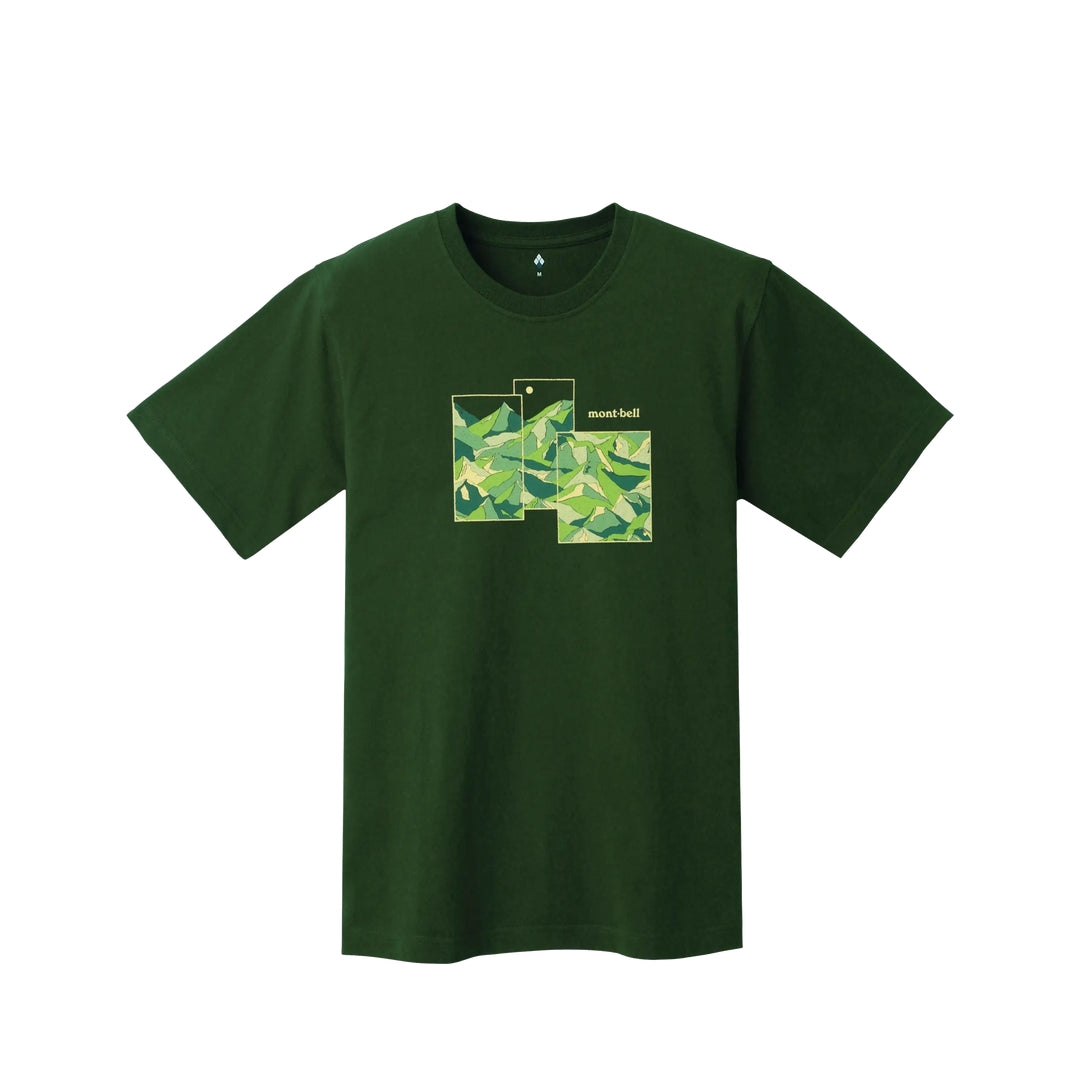 MONTBELLPs Cotton T Mount Collage Short Sleeves Polo