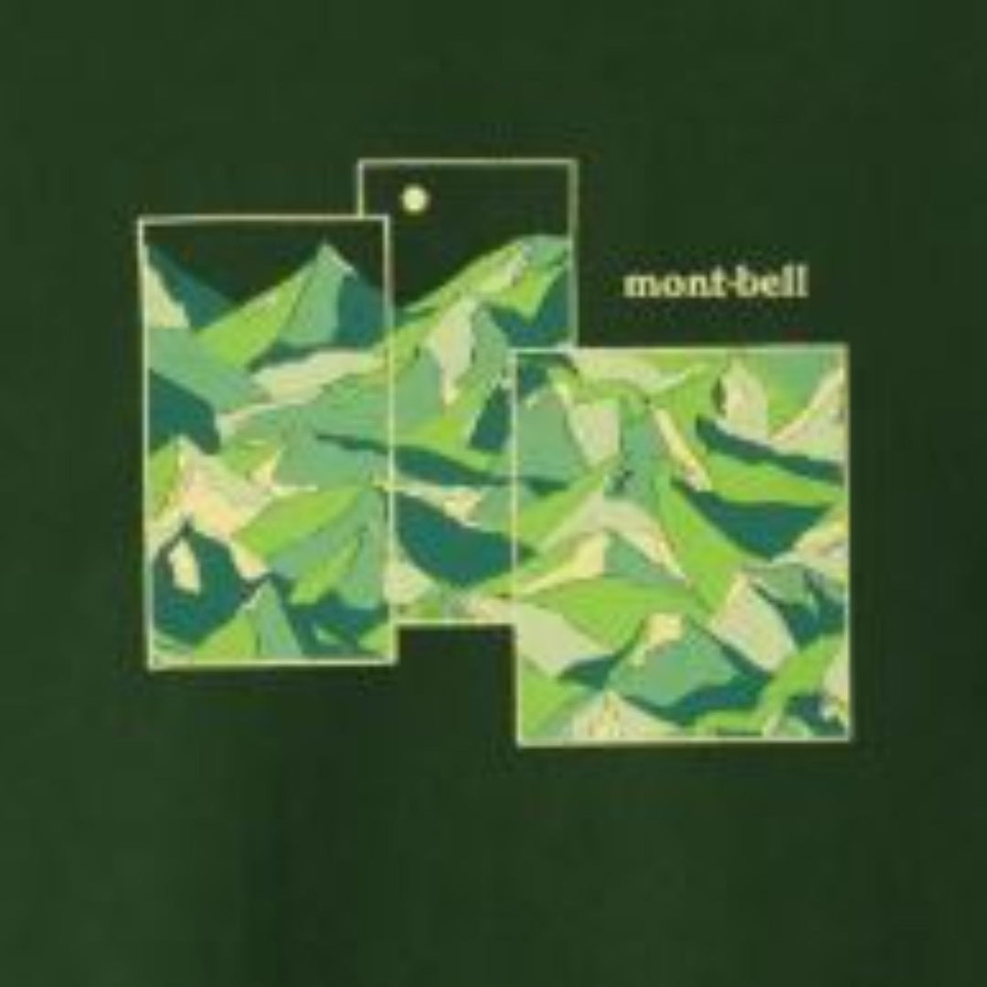 MONTBELLPs Cotton T Mount Collage Short Sleeves Polo