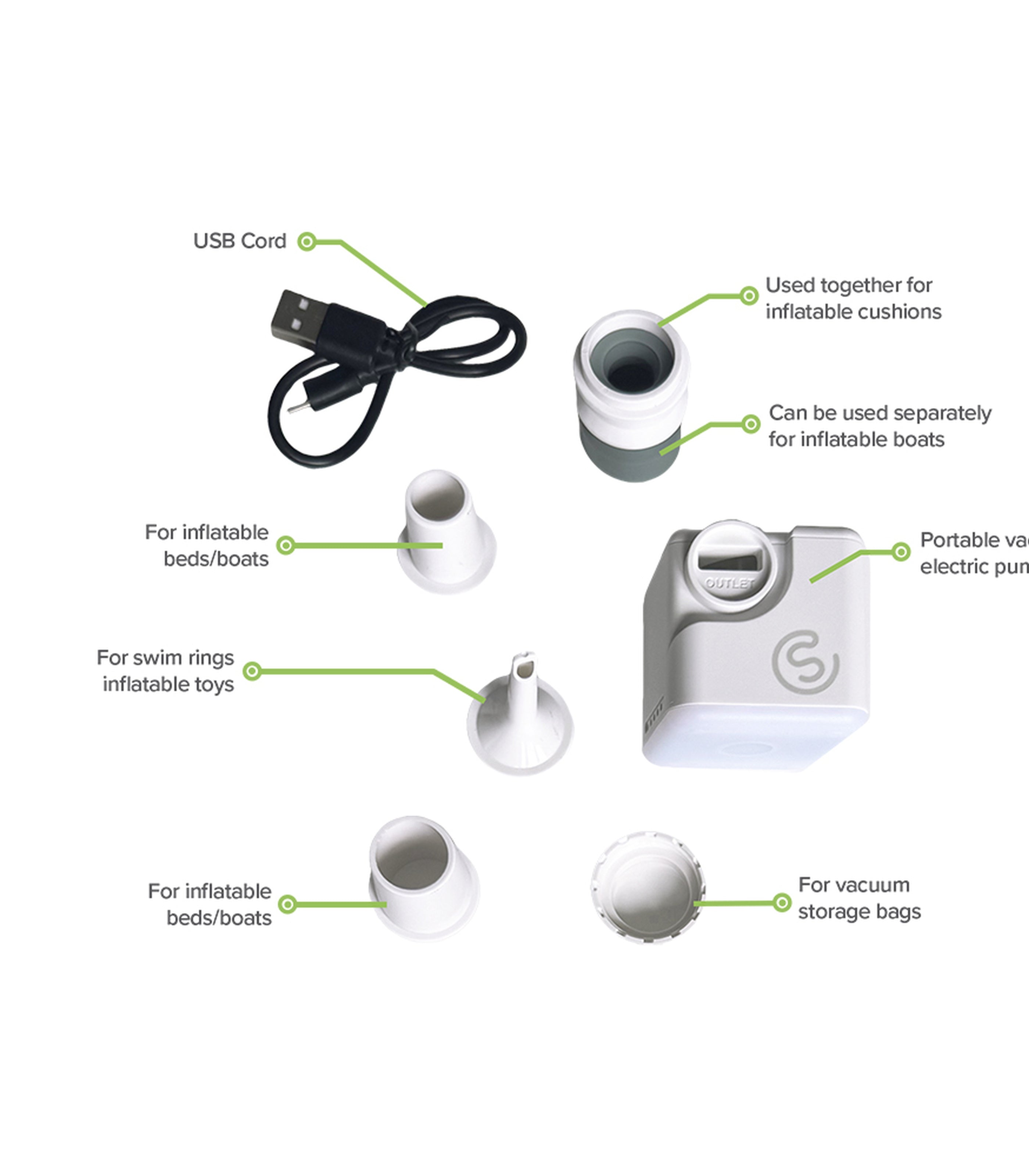 CLEVER SPACESRechargable Electric Vaccum Pump