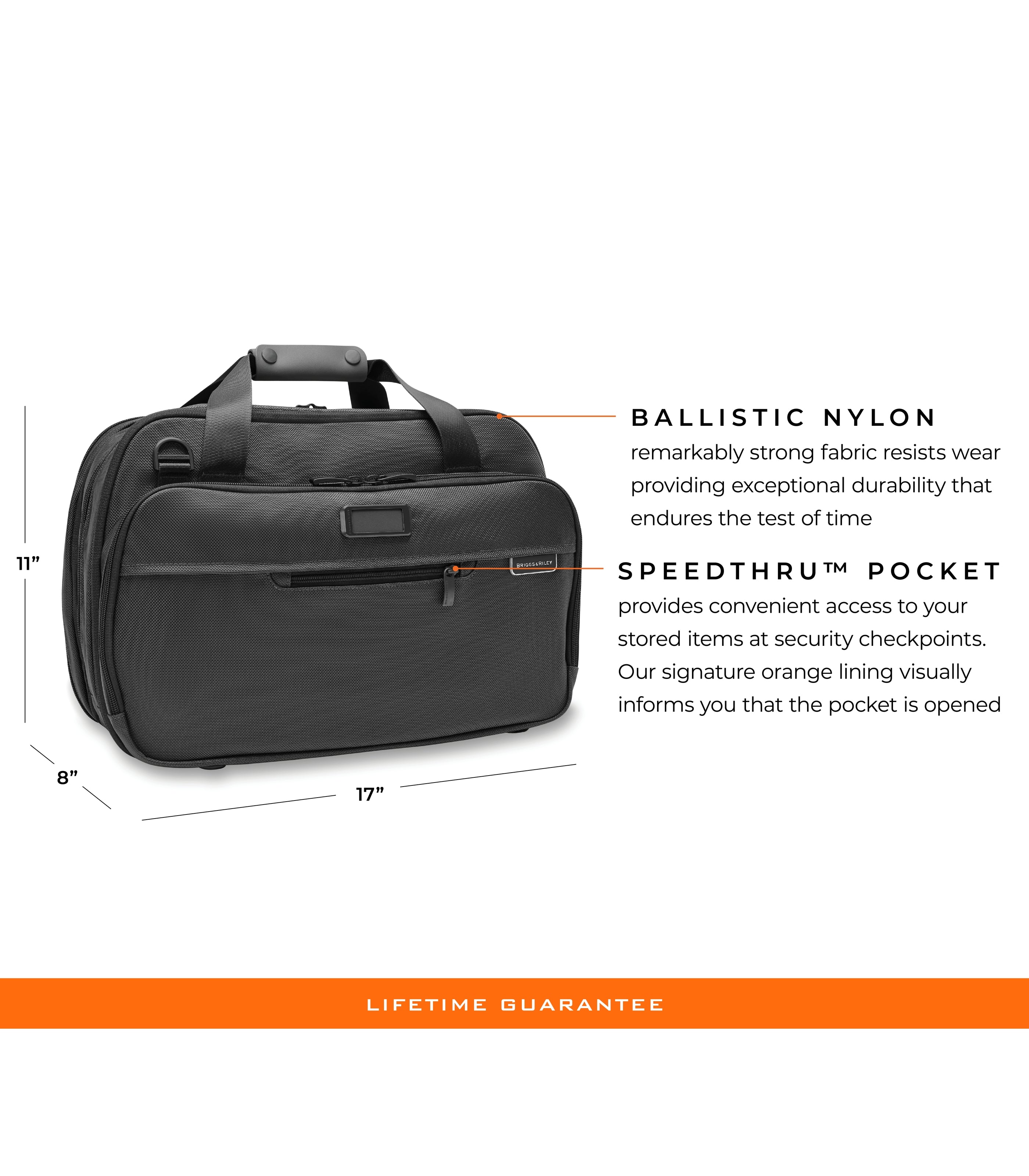 BRIGGS & RILEYExpandable Cabin Bag Duffle Bag Black