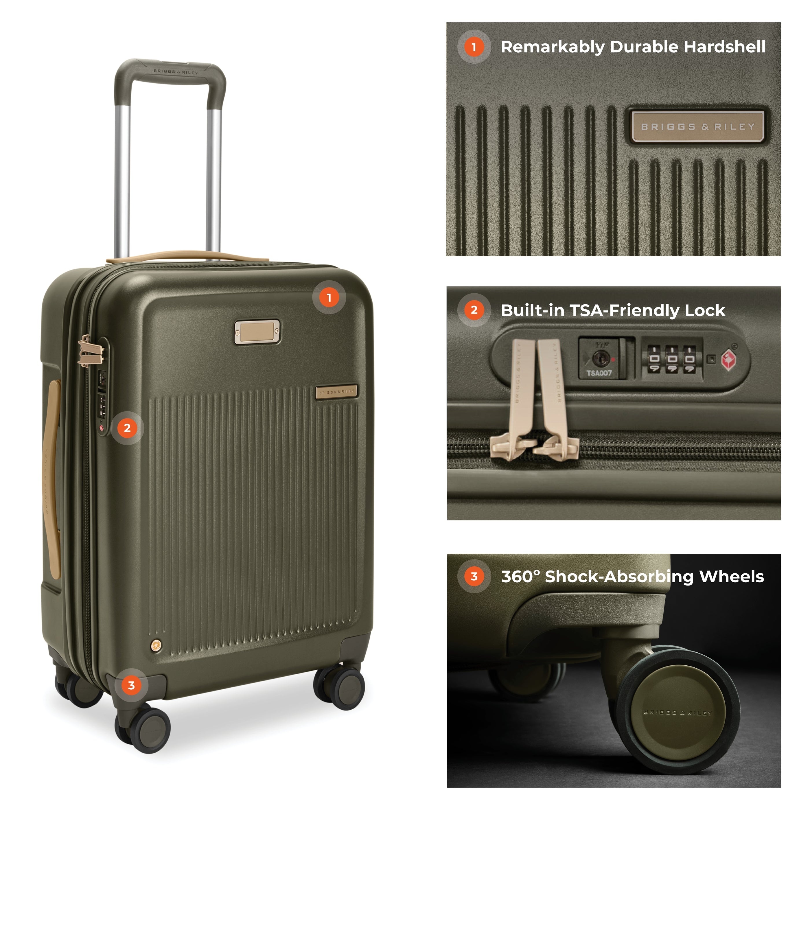 BRIGGS & RILEY21" Cx Spinner Carry-On Olive