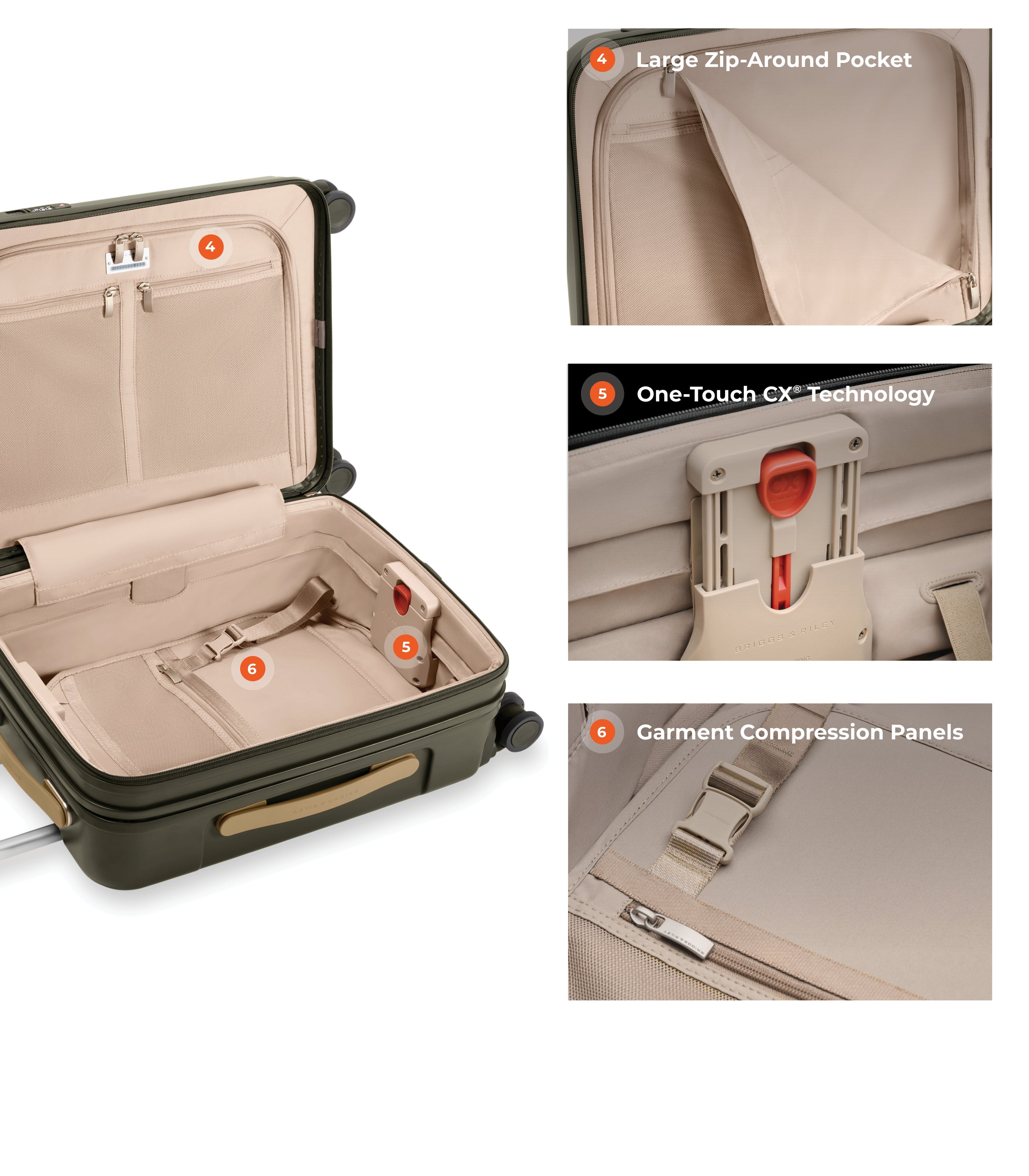 BRIGGS & RILEY21" Cx Spinner Carry-On Olive