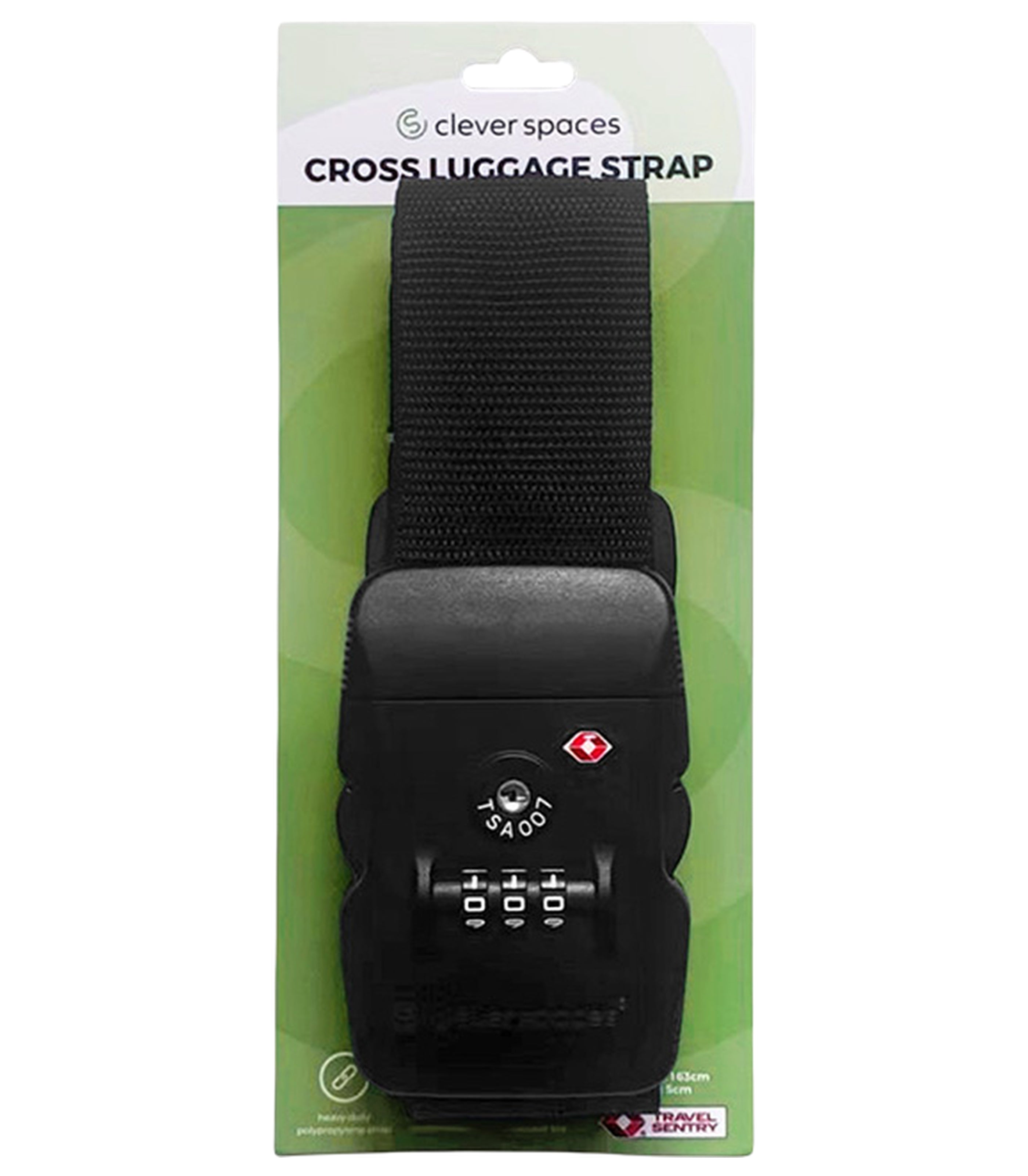 CLEVER SPACESCross Luggage Strap With Tsa Lock