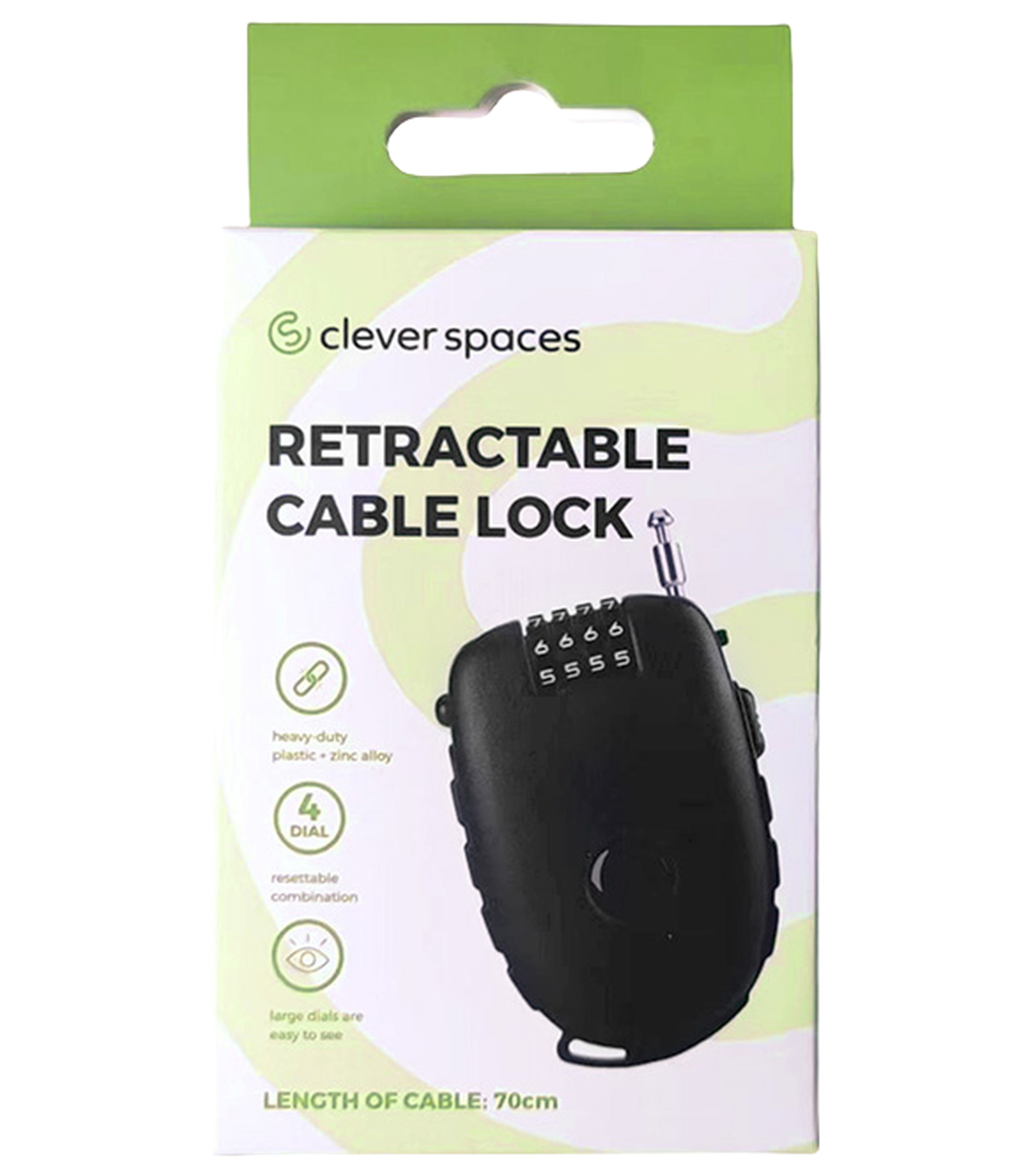 CLEVER SPACESRetractable Cable Lock