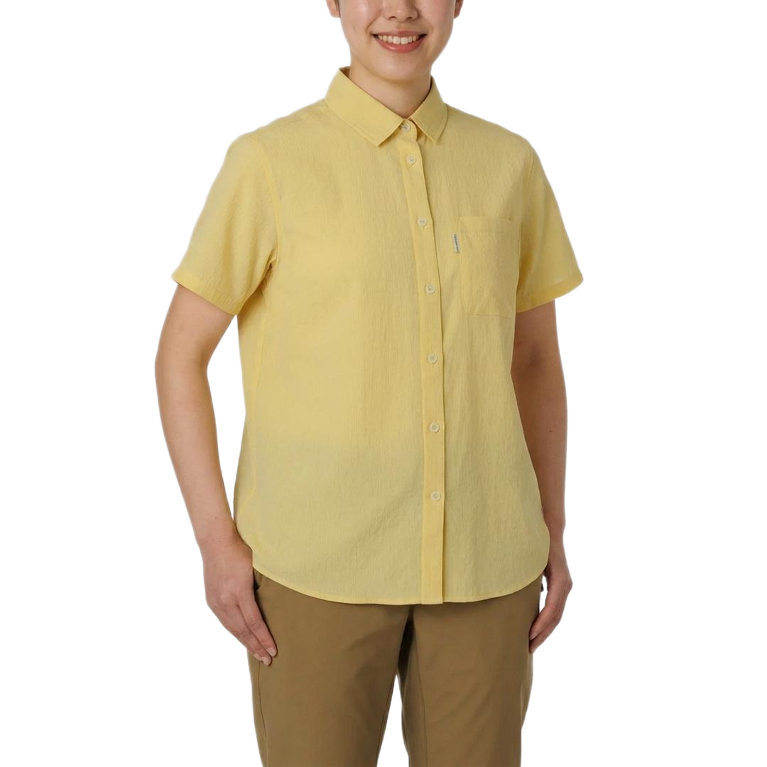 MONTBELLMontbell Wickron Breeze Yellow Womens Short Sleeves Shirt