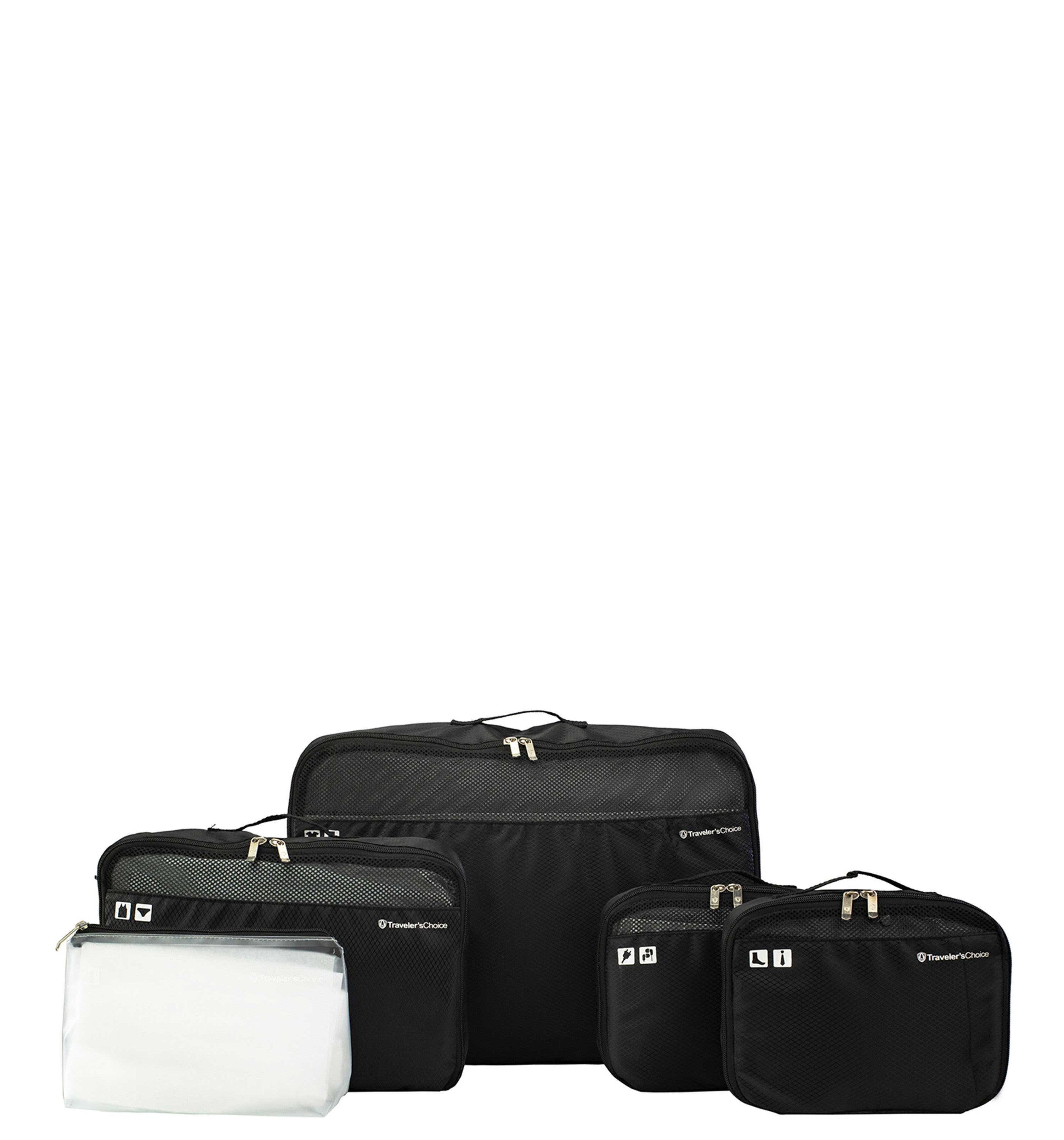 TRAVELERS CHOICETRAVELER'S CHOICE CLOVERLAND PACKING CUBES BLACK