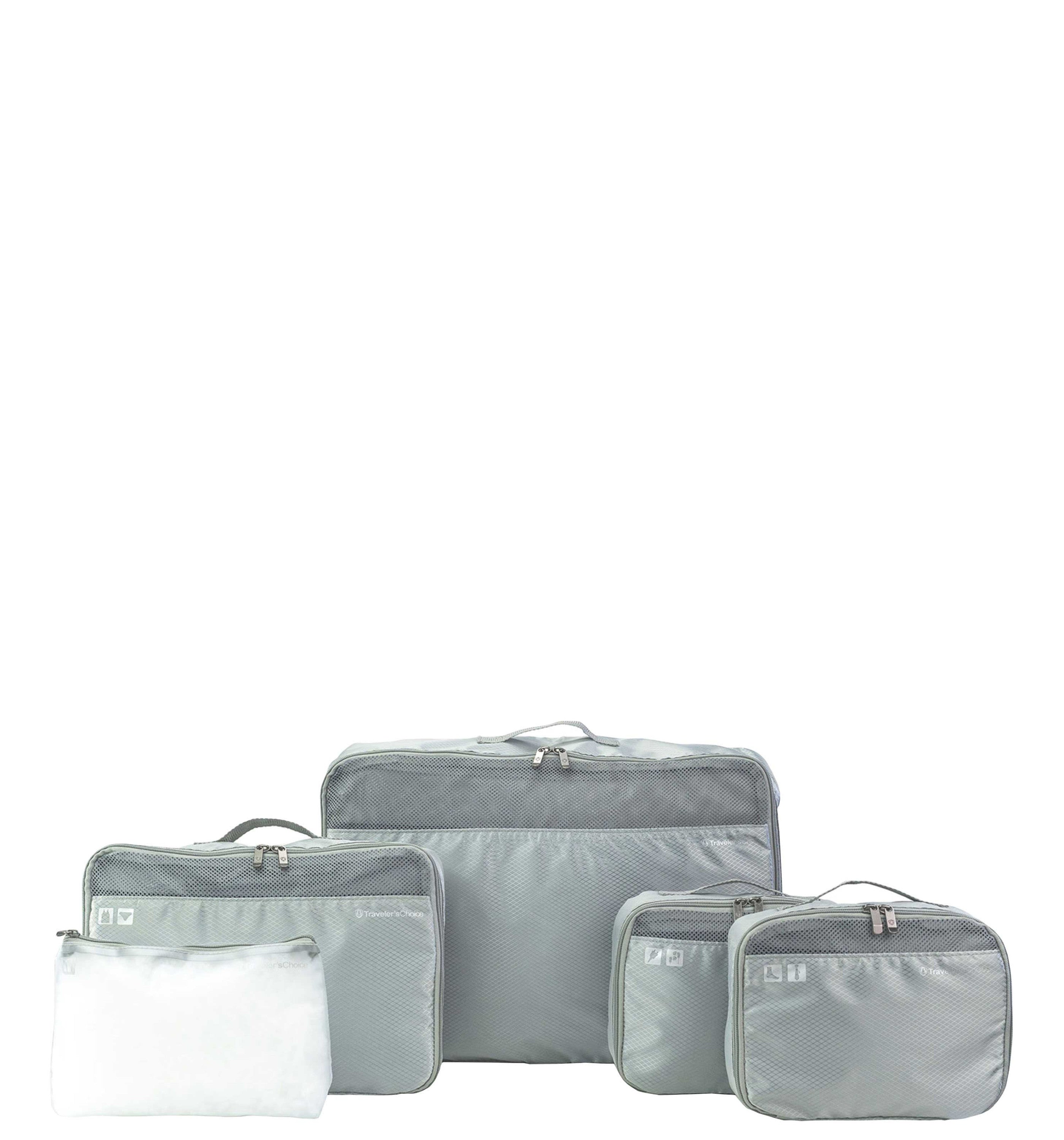 TRAVELERS CHOICETRAVELER'S CHOICE CLOVERLAND PACKING CUBES GREY