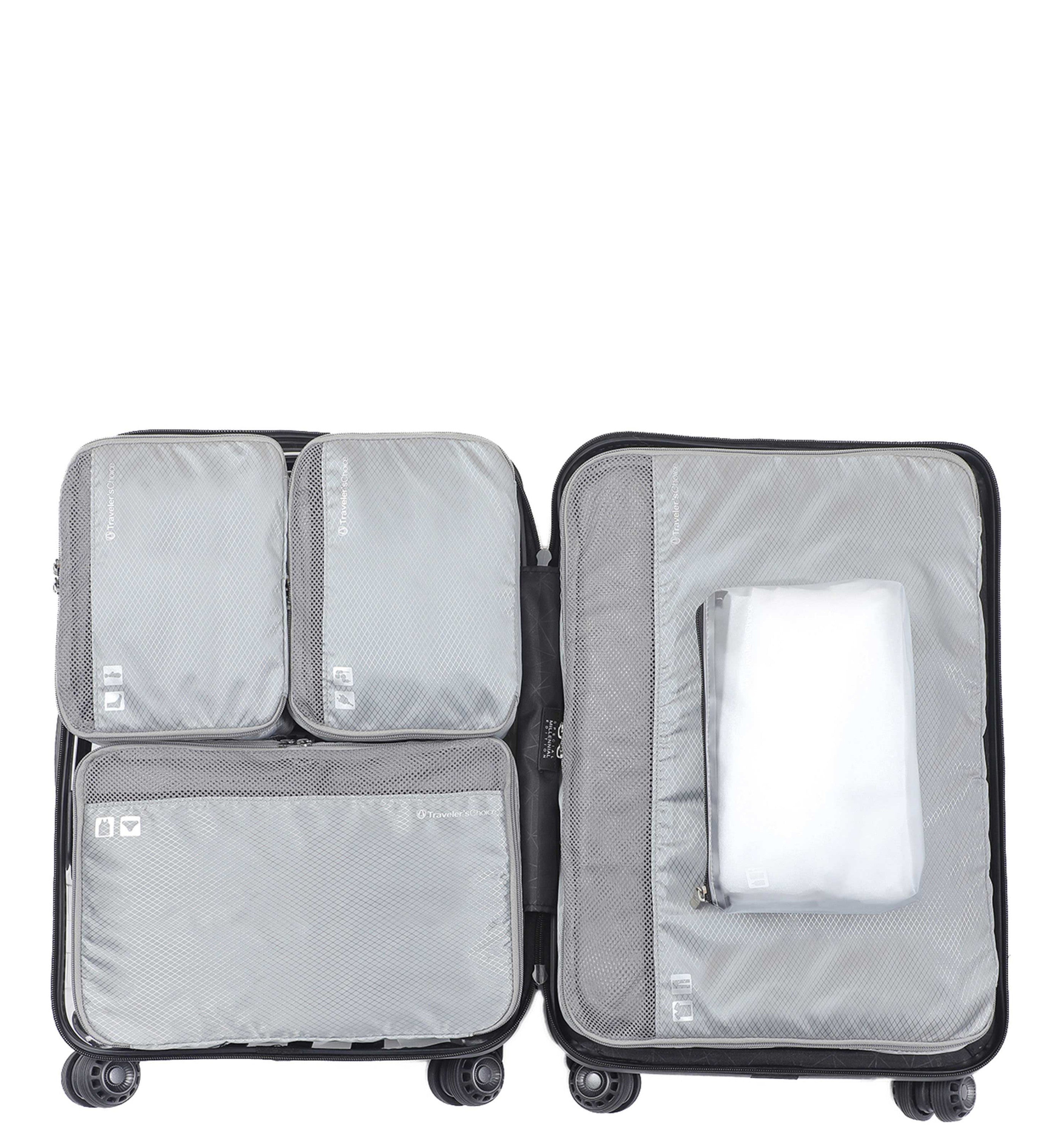 TRAVELERS CHOICETRAVELER'S CHOICE CLOVERLAND PACKING CUBES GREY