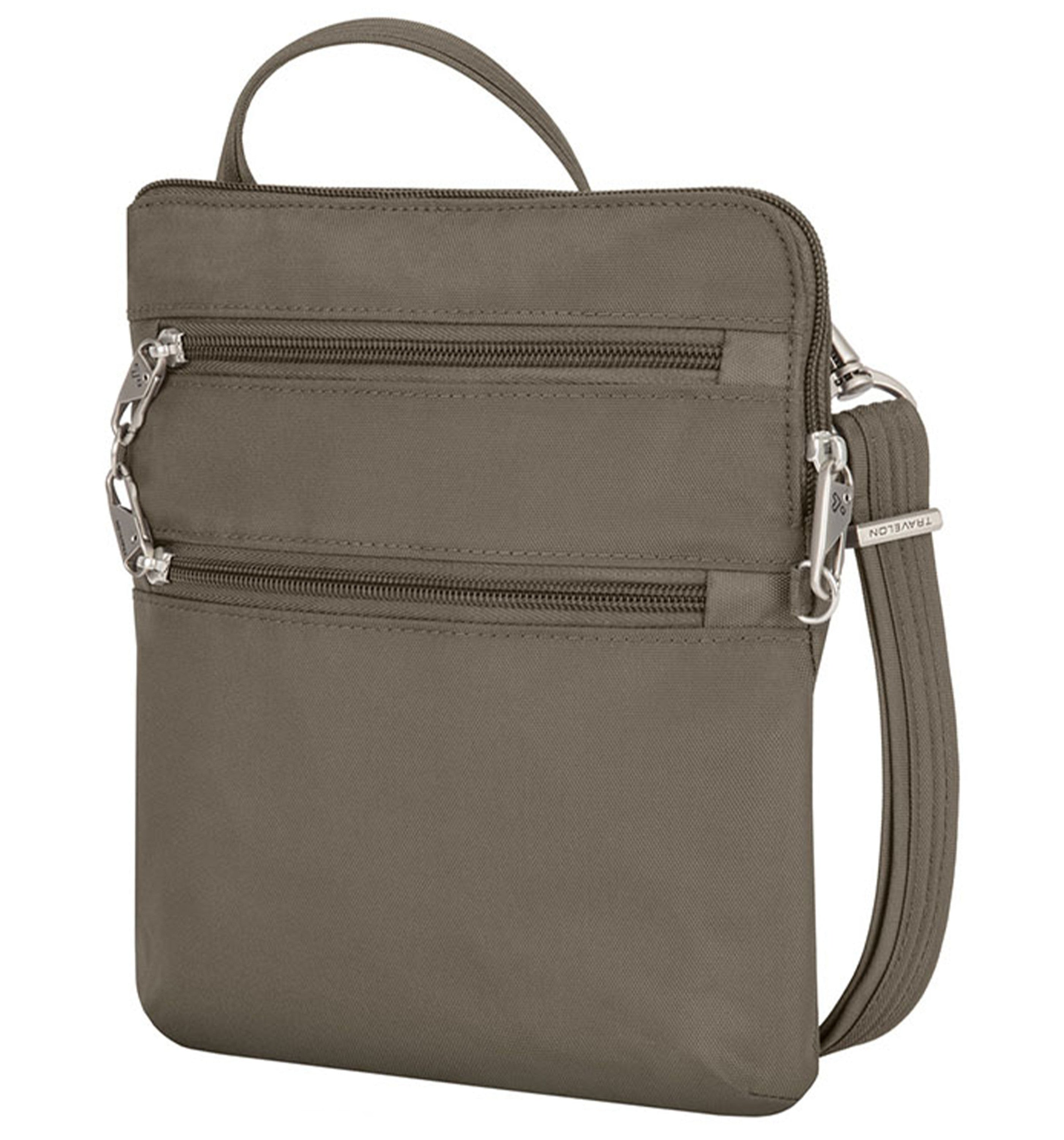 TRAVELONAnti-Theft Classic Slim Double Zip Crossbody