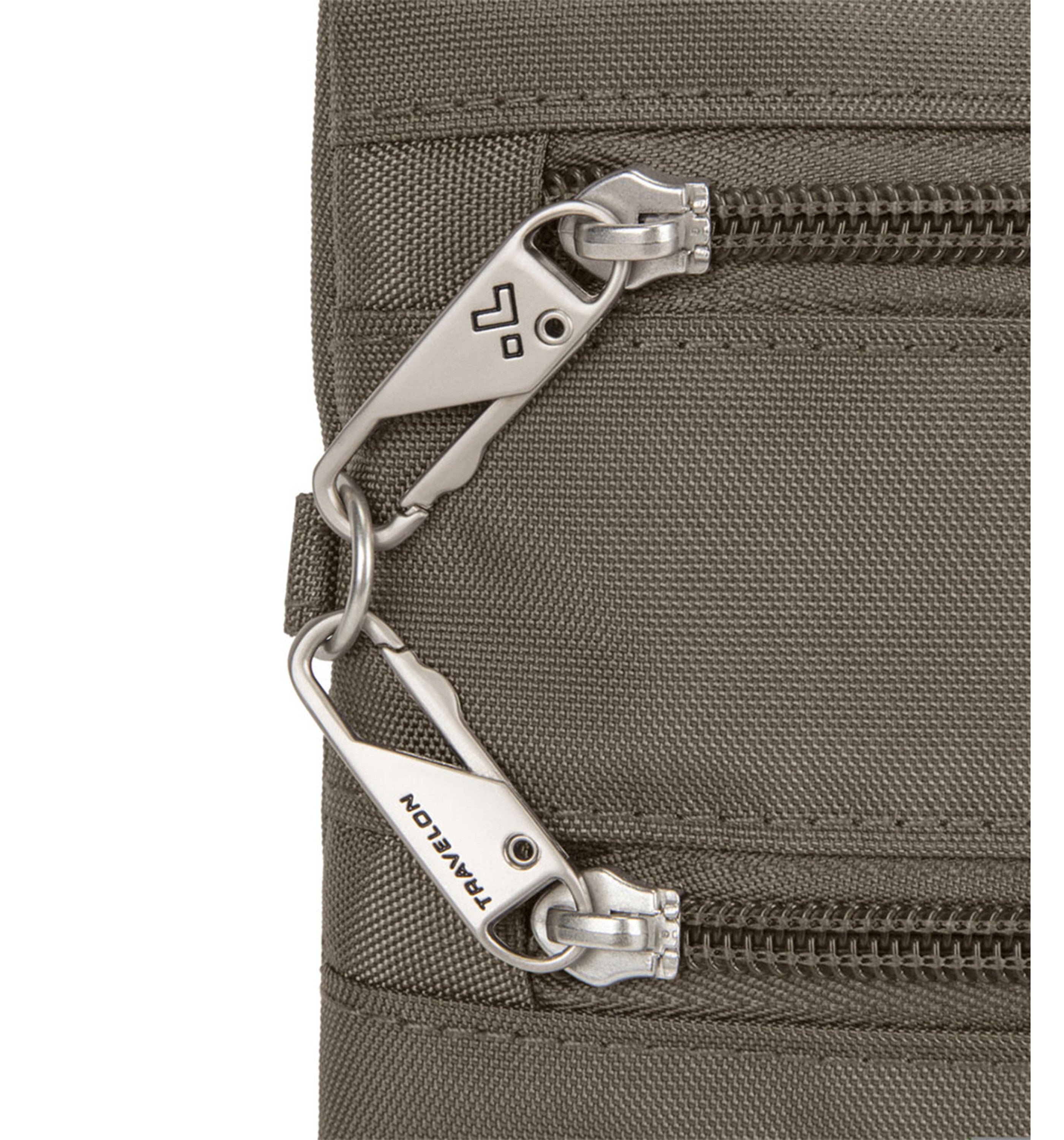 TRAVELONAnti-Theft Classic Slim Double Zip Crossbody