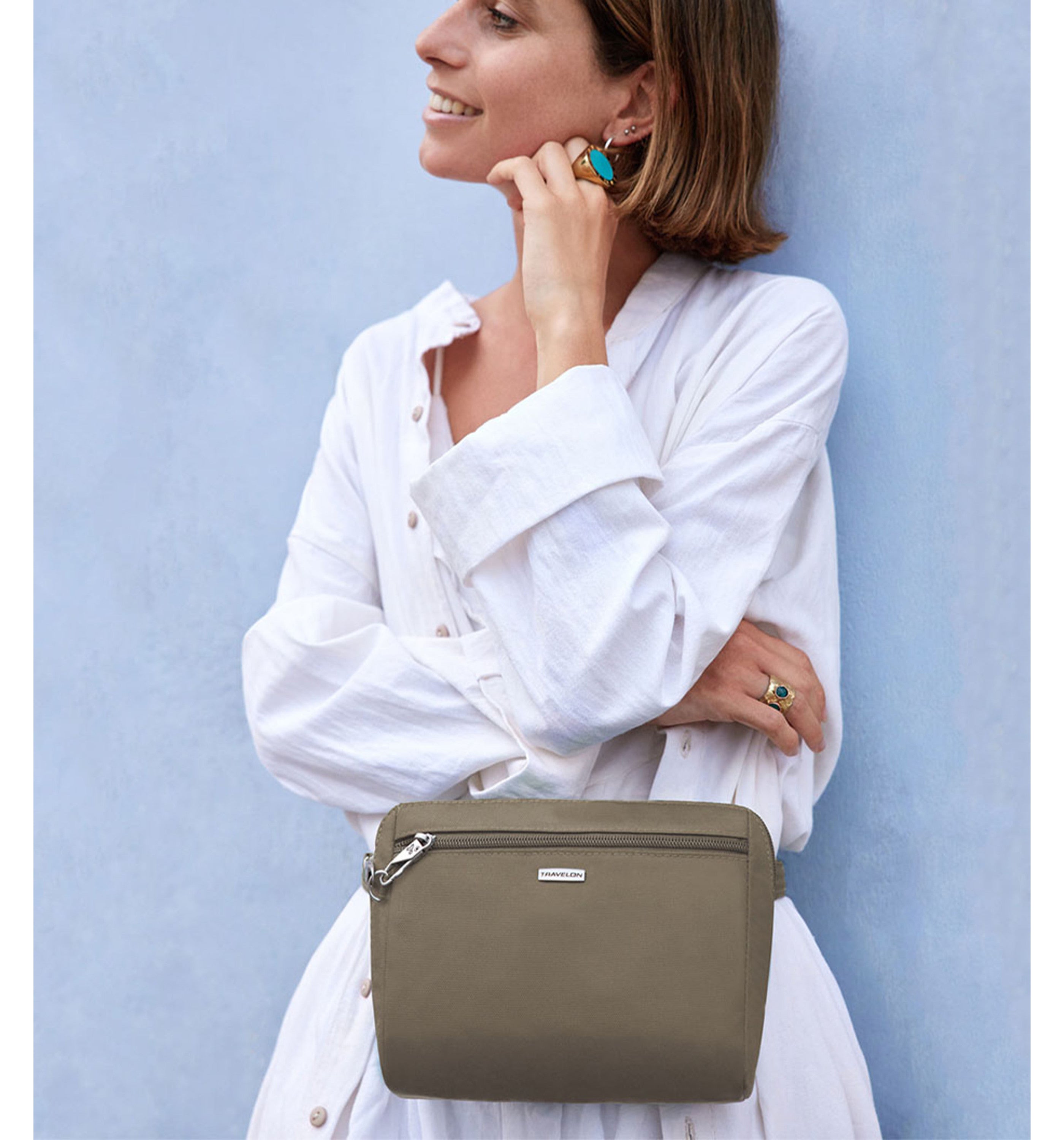 TRAVELONAnti-Theft Classic Convertible Crossbody And Waist Pack