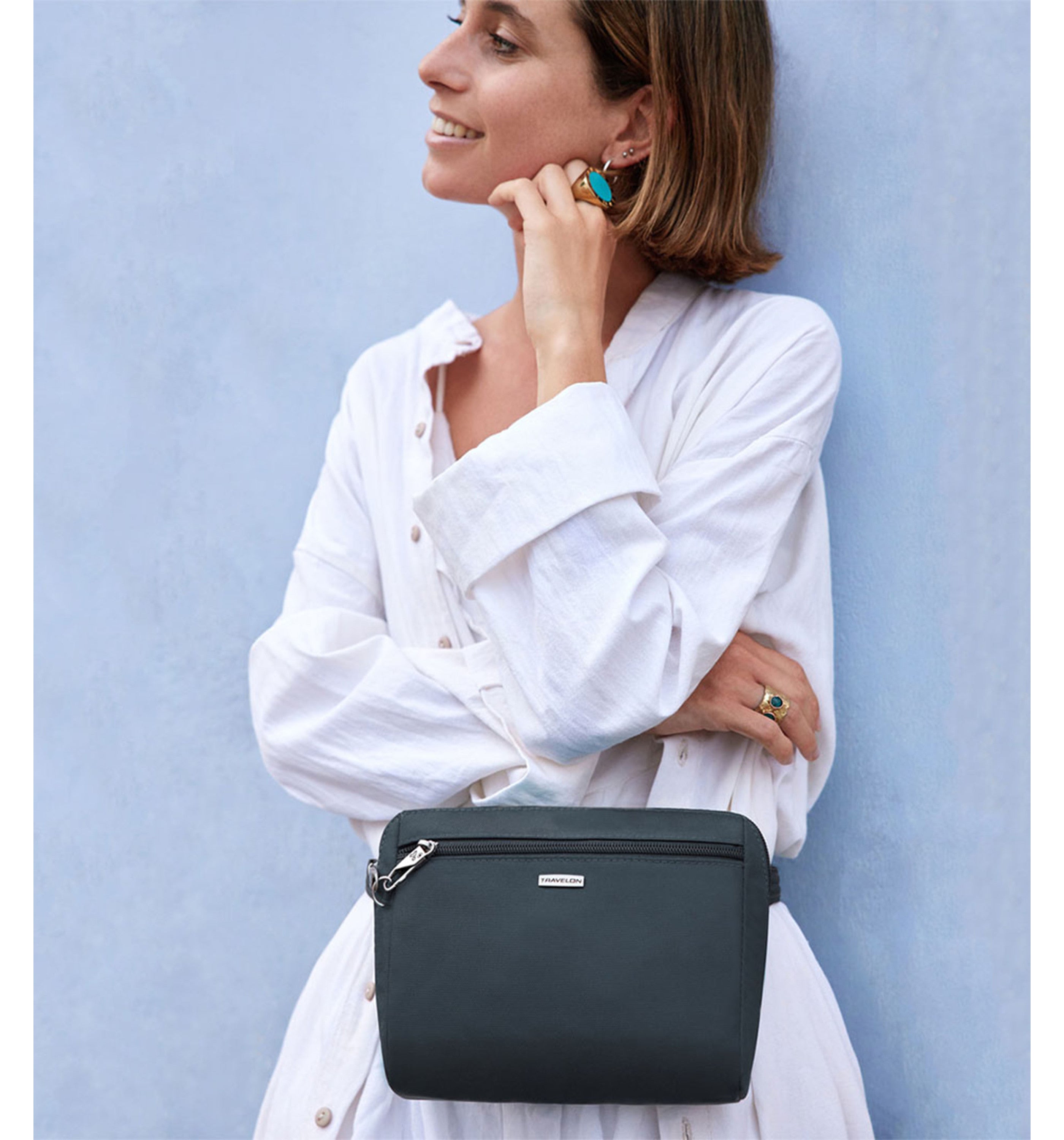 TRAVELONAnti-Theft Classic Convertible Crossbody And Waist Pack