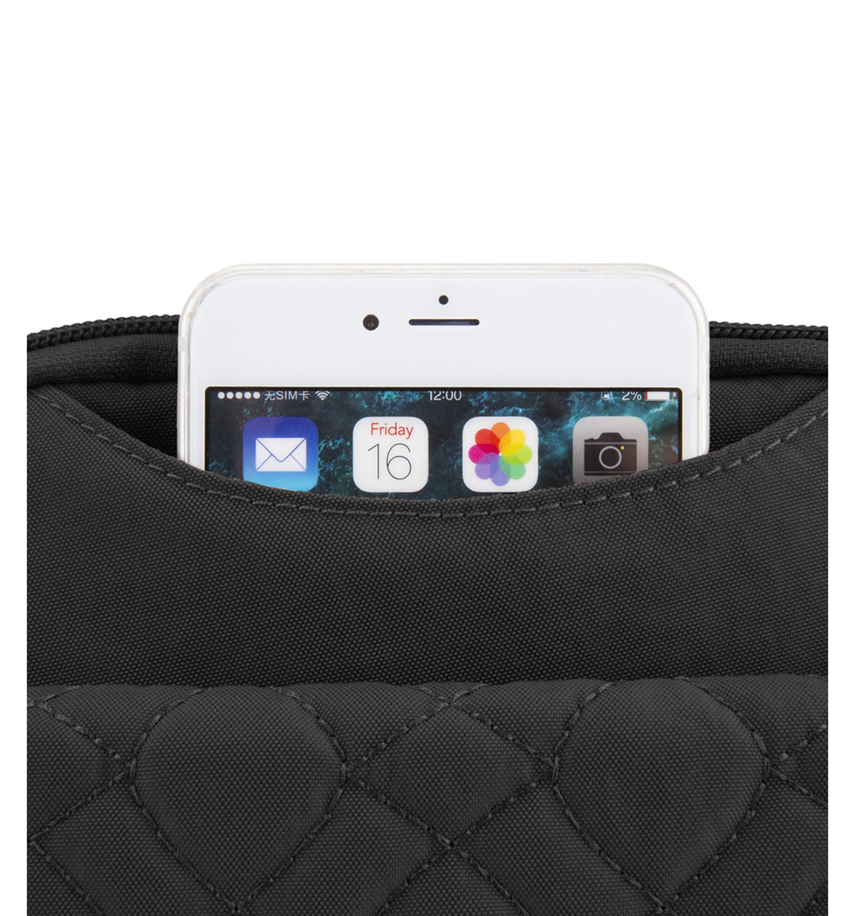TRAVELONAnti-Theft Signature Quilted Slim Pouch