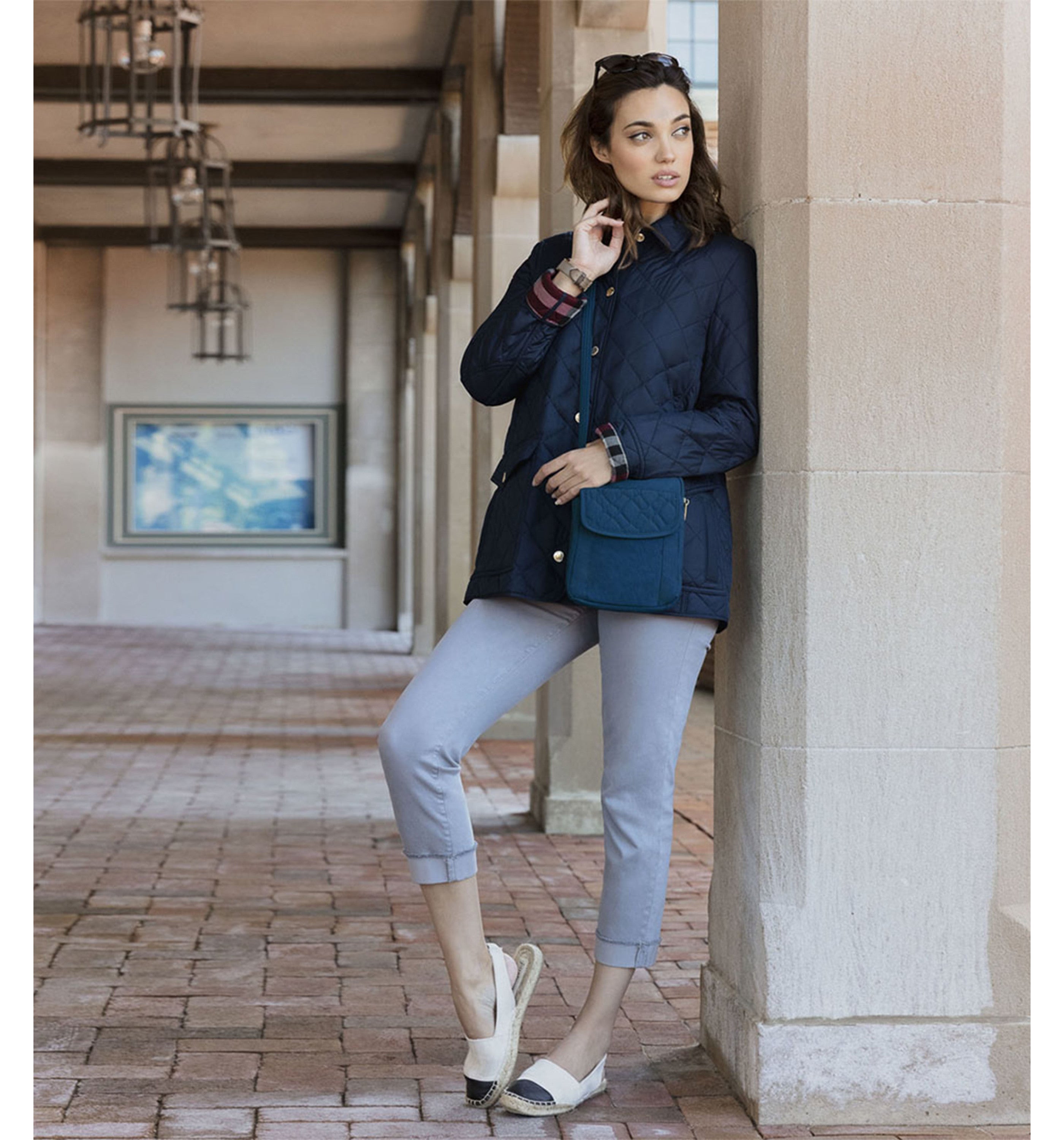 TRAVELONAnti-Theft Signature Quilted Slim Pouch