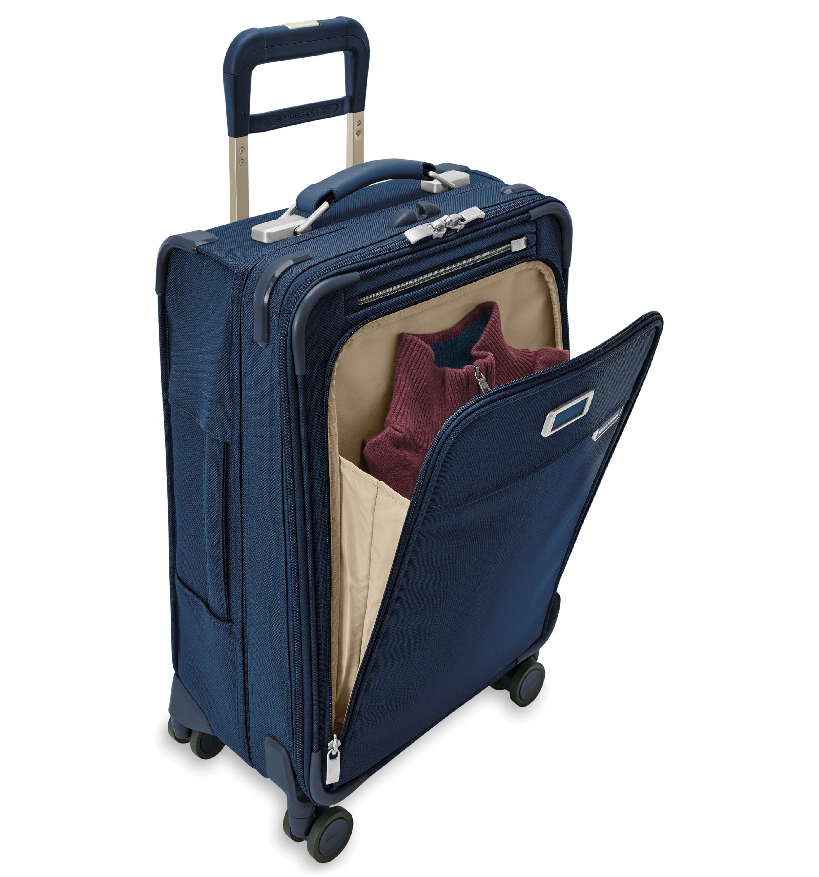 BRIGGS & RILEYBASELINE DOMESTIC CARRY-ON EXPANDABLE SPINNER NAVY