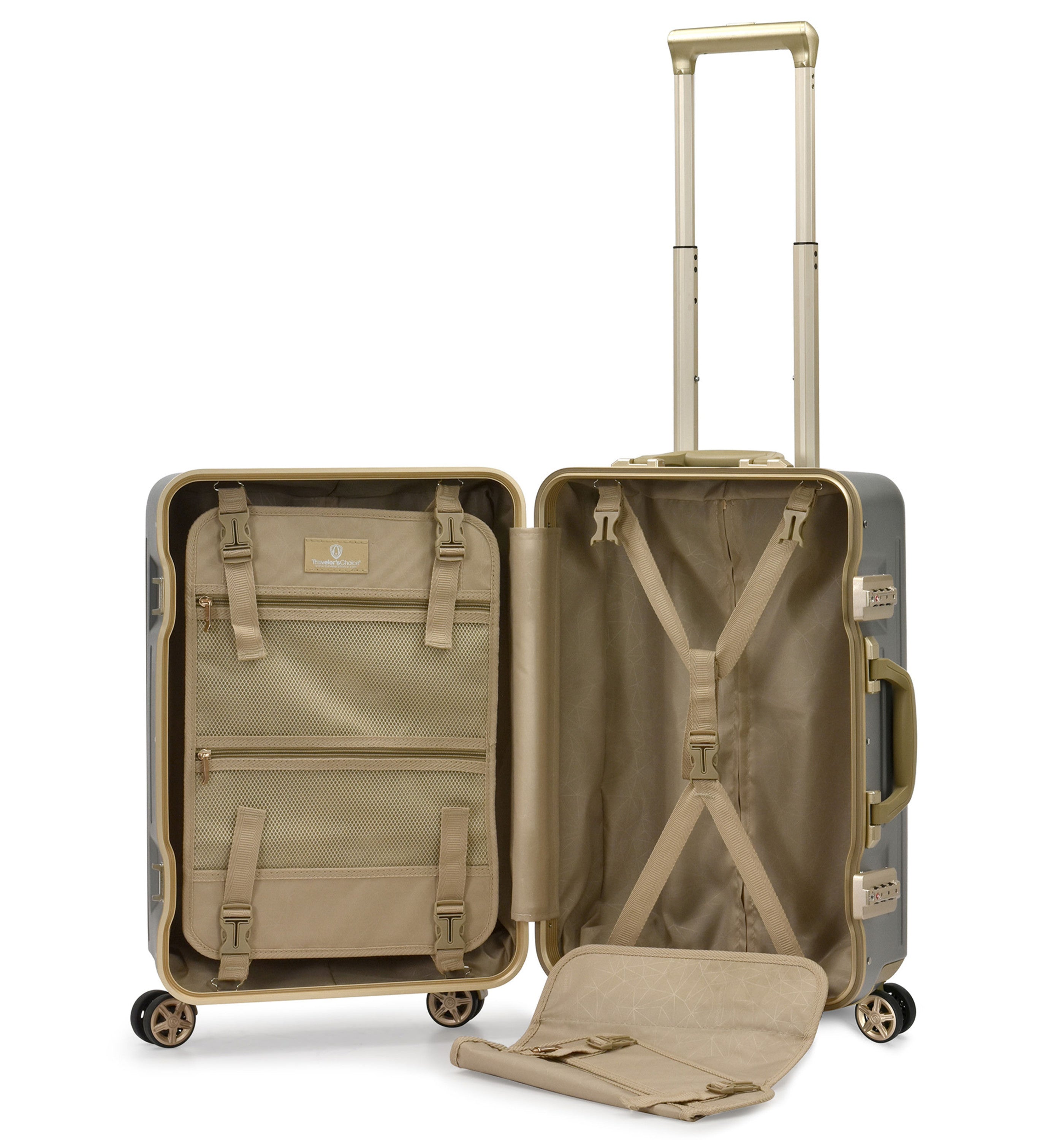 TRAVELERS CHOICEMONAGHAN SILVER 21IN (S) LUGGAGE