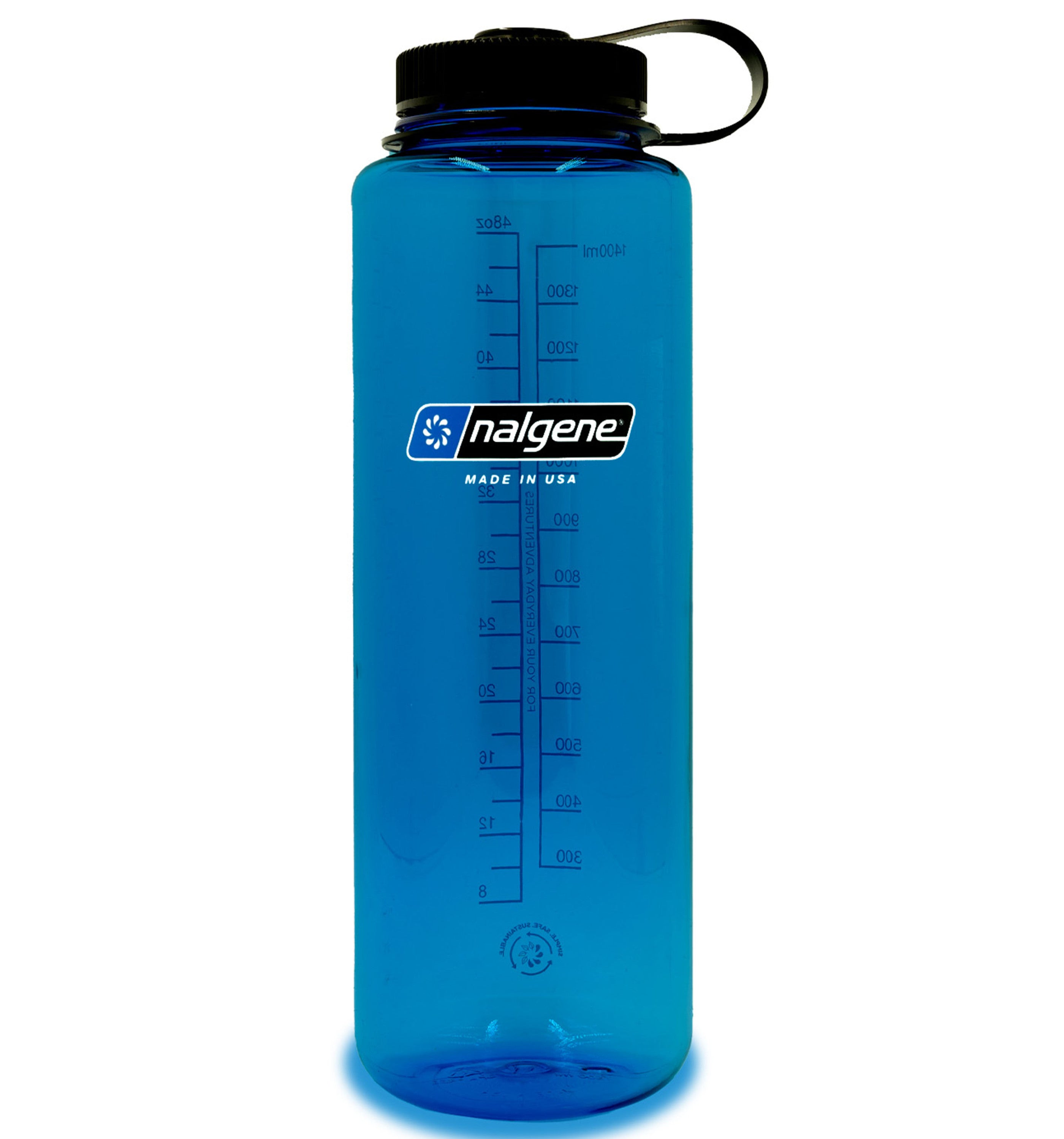 NALGENE48oz Silo Blue, W/Black Cap, Sustain Accessories