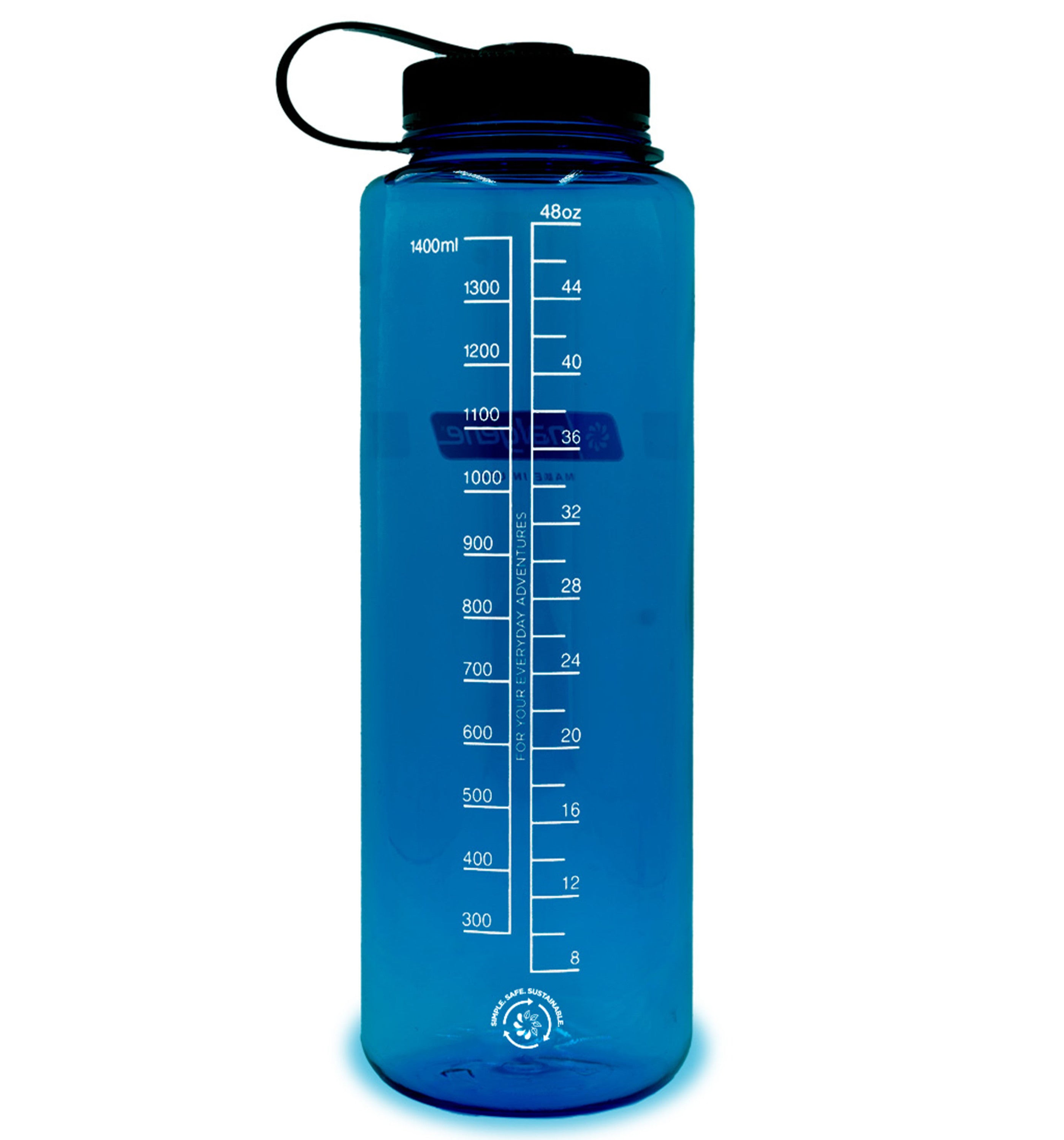 NALGENE48oz Silo Blue, W/Black Cap, Sustain Accessories