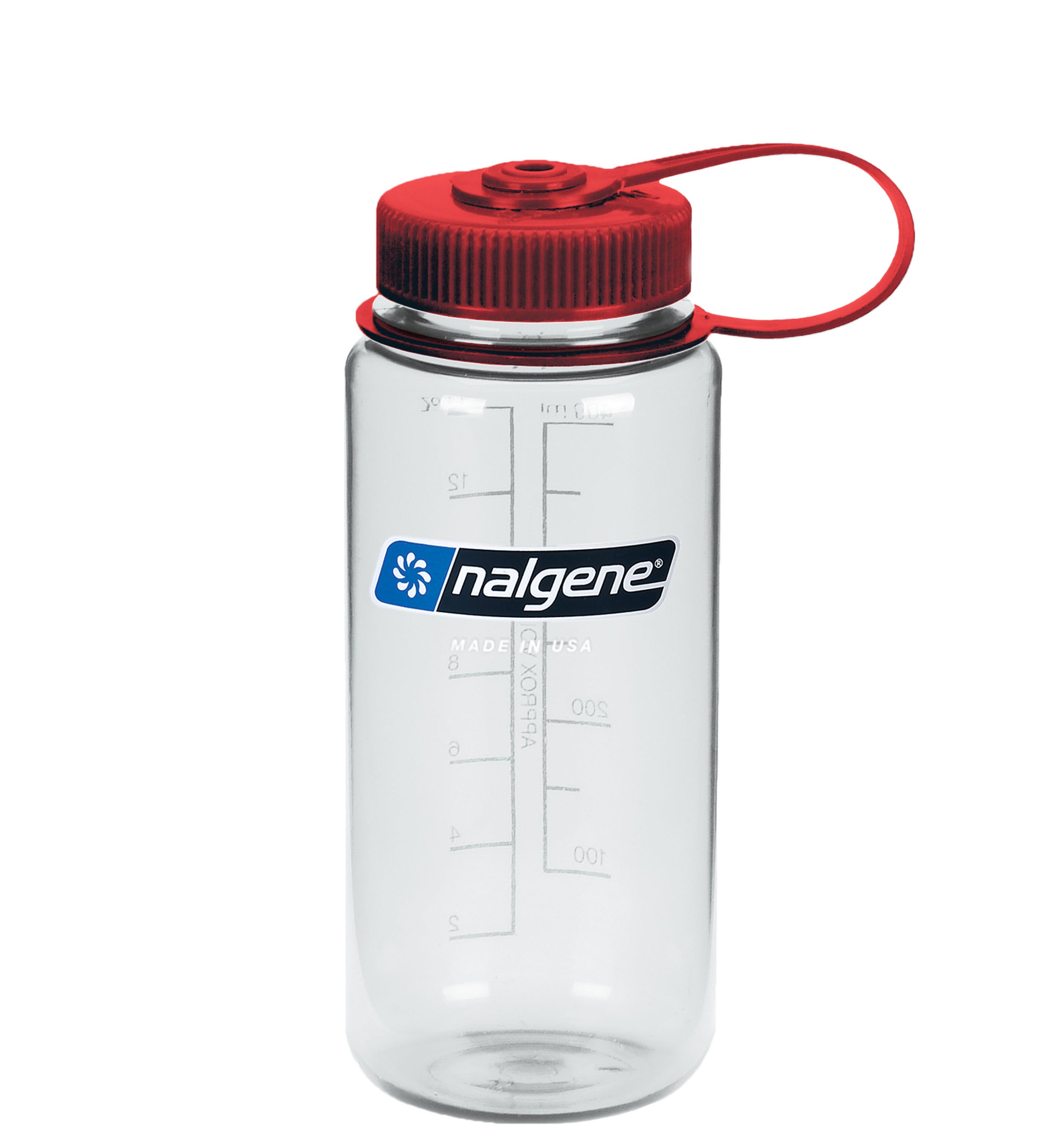 NALGENE16oz Wm Clear W/Red Cap, Sustain Accessories