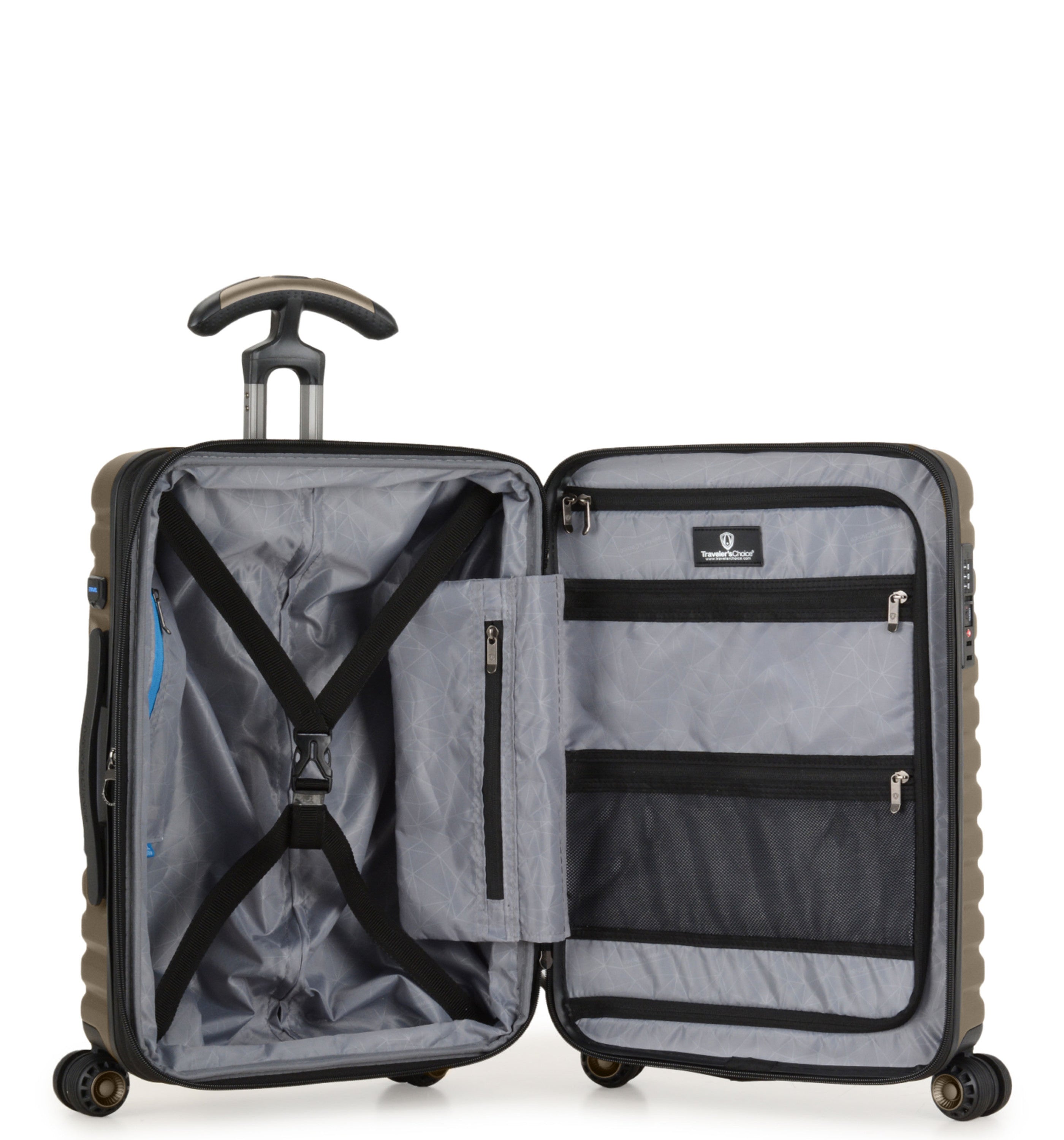 TRAVELERS CHOICETraveler's Choice Whitehorse Metallic Khaki 22in (S) Luggage