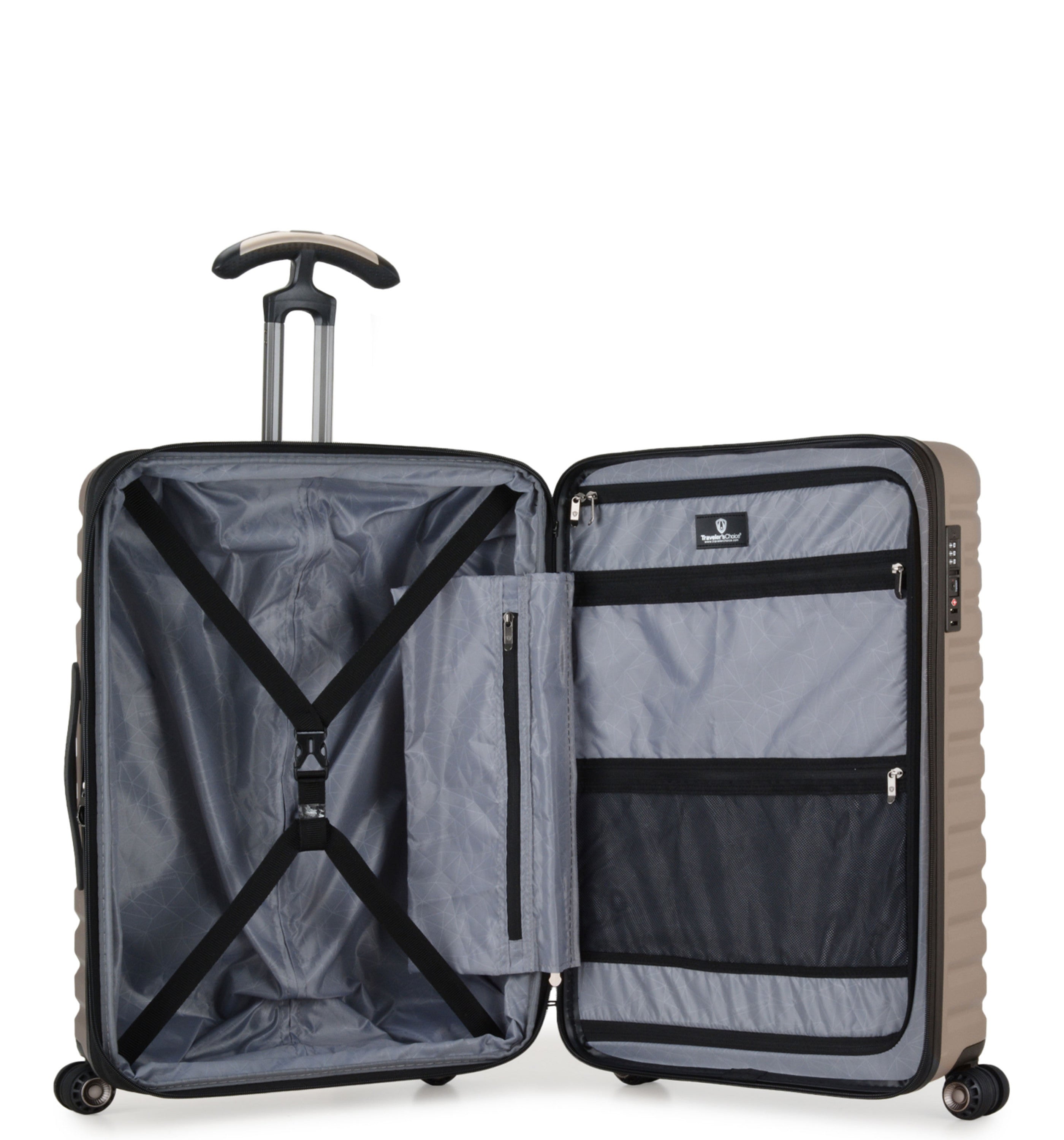 TRAVELERS CHOICETraveler's Choice Whitehorse Metallic Khaki 26in (M) Luggage