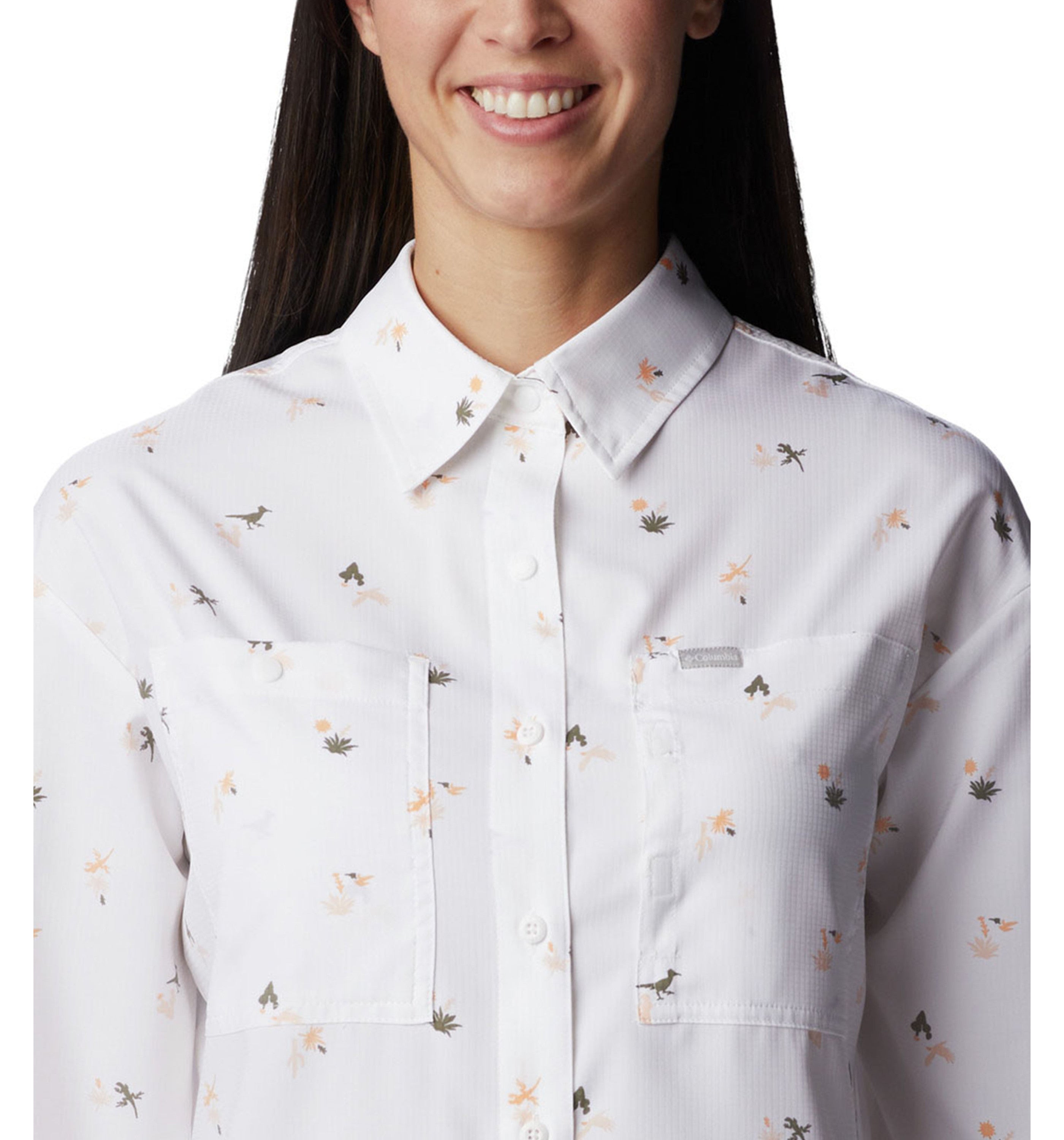 COLUMBIA SPORTSWEARColumbia Women's Silver Ridge Utility Patterned Woven Long Sleeve Shirt