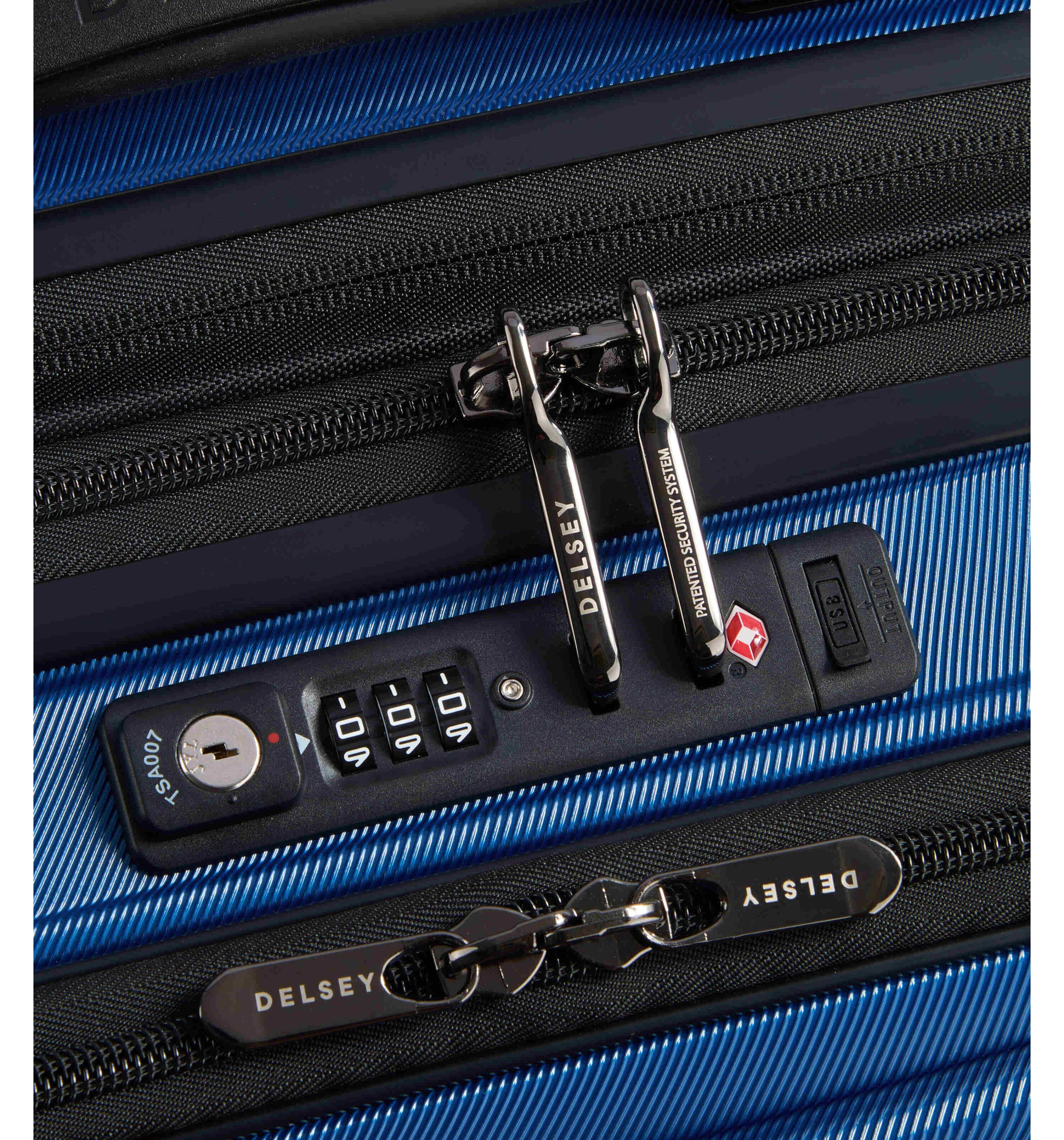 DELSEY PARISShadow 5.0 Front Opening Blue 55cm (Small) Luggage