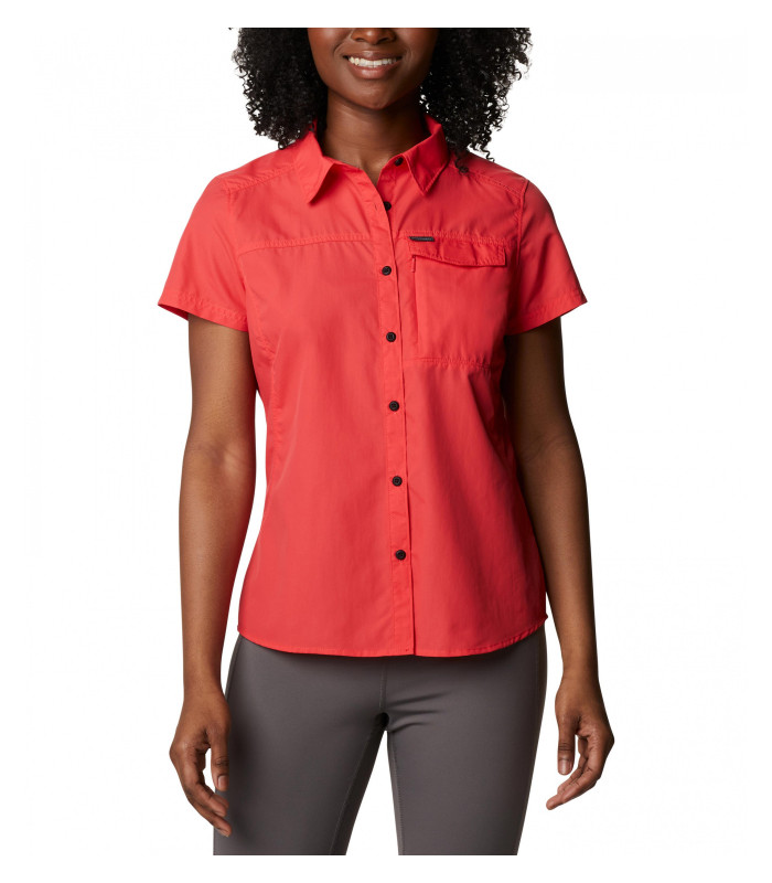 Columbia Womens Polo Shirt Red S 
