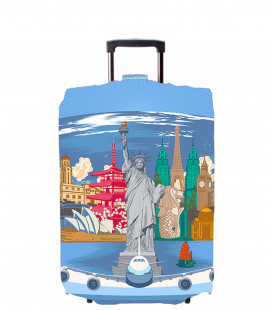 Wanderskye Luggage Cover - Around the World (Medium) Accessories