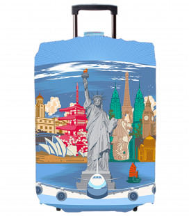 Wanderskye Luggage Cover - Around the World (Large) Accessories